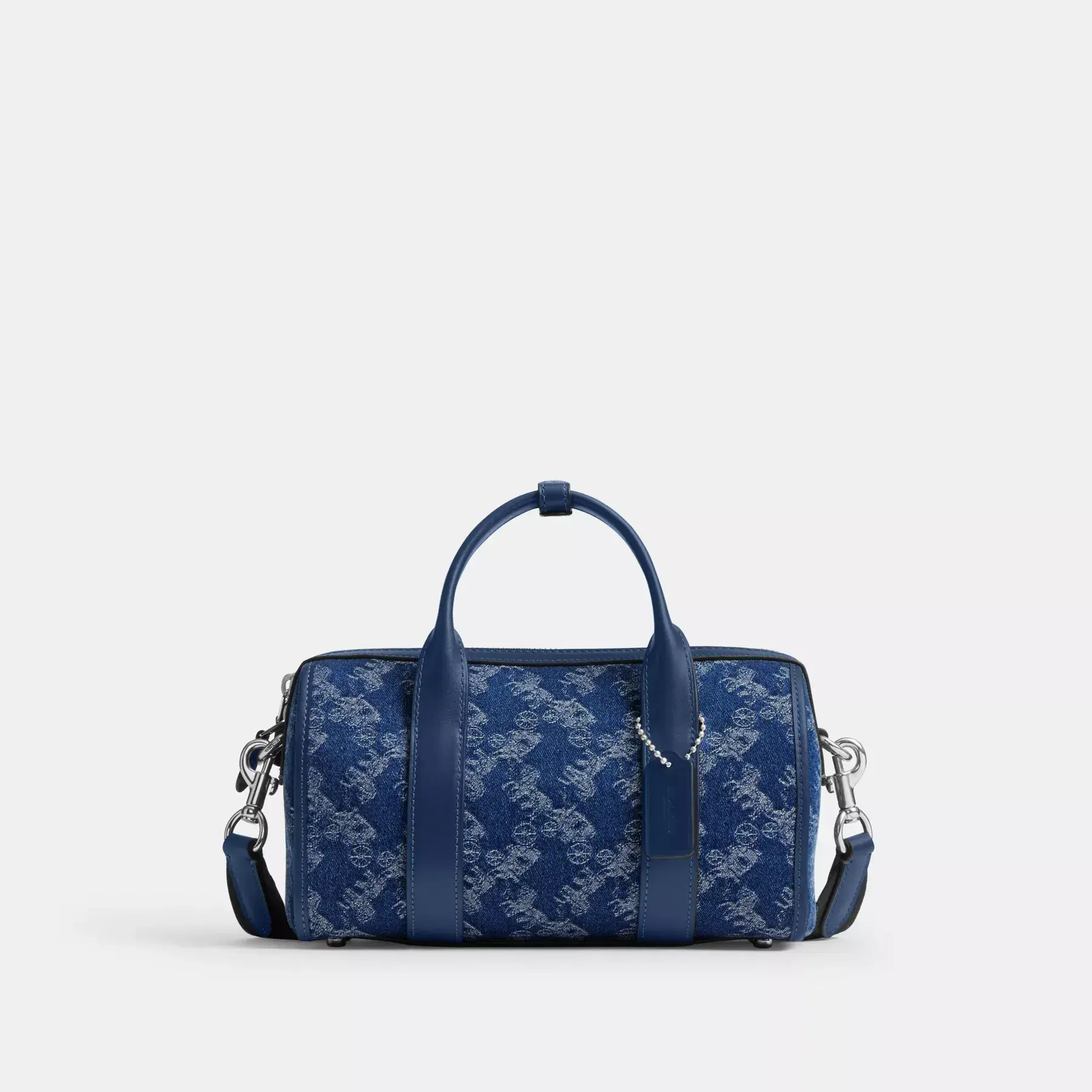 Gotham Duffle Bag 24 With Horse And Carriage Print Deep Blue