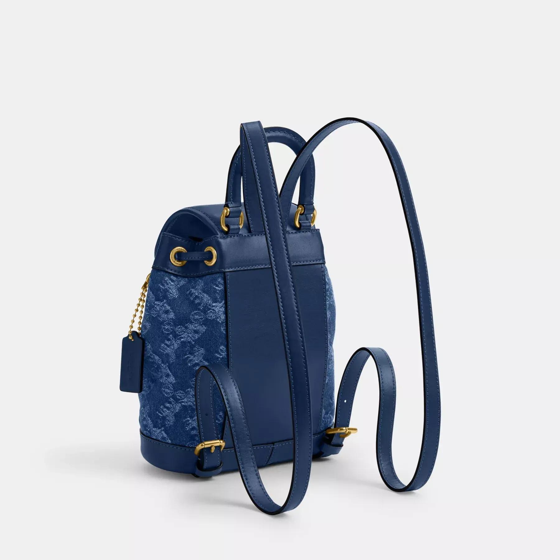 Harper Backpack With Horse And Carriage Print Deep Blue Multi