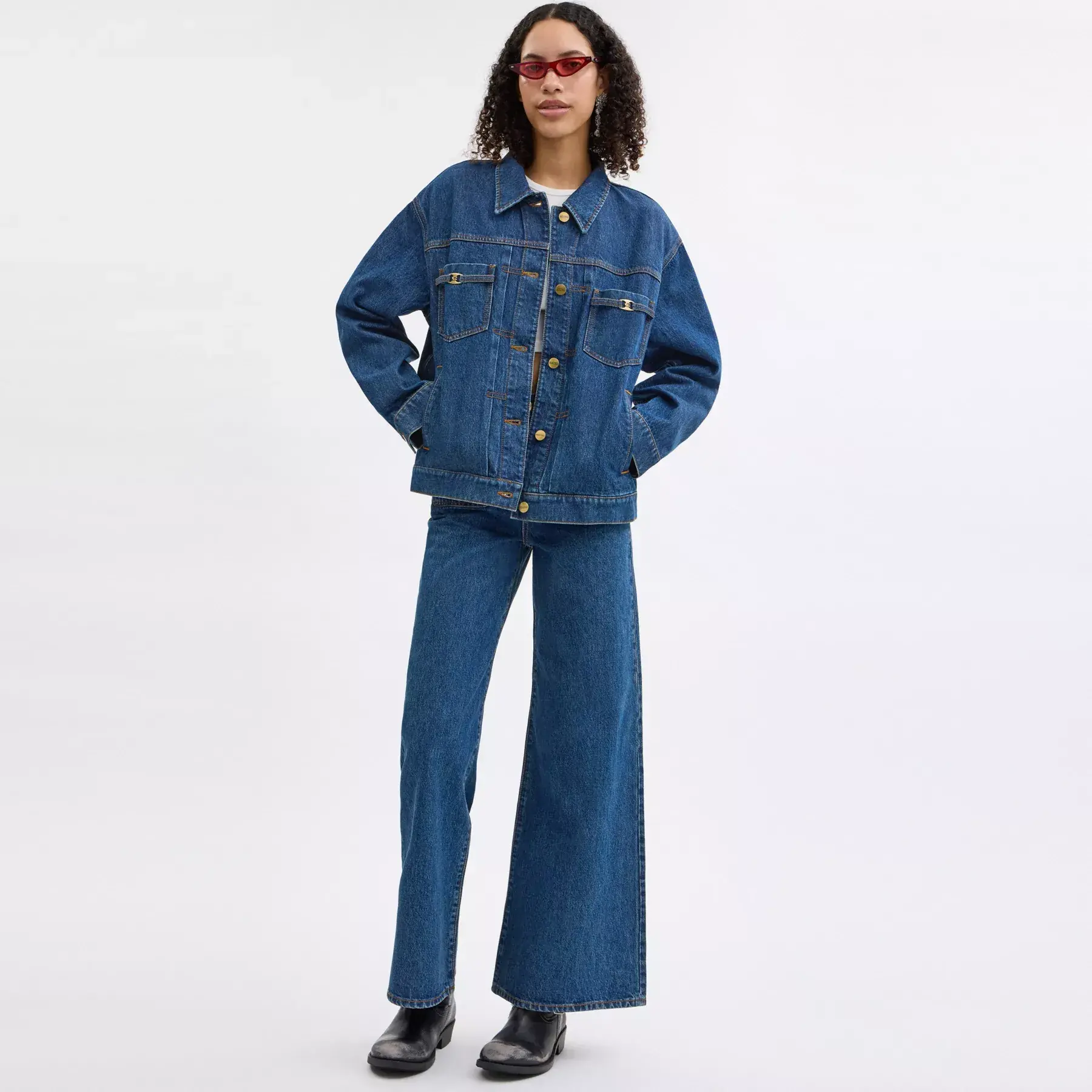 Heritage C Denim Trucker Jacket Dark Blue