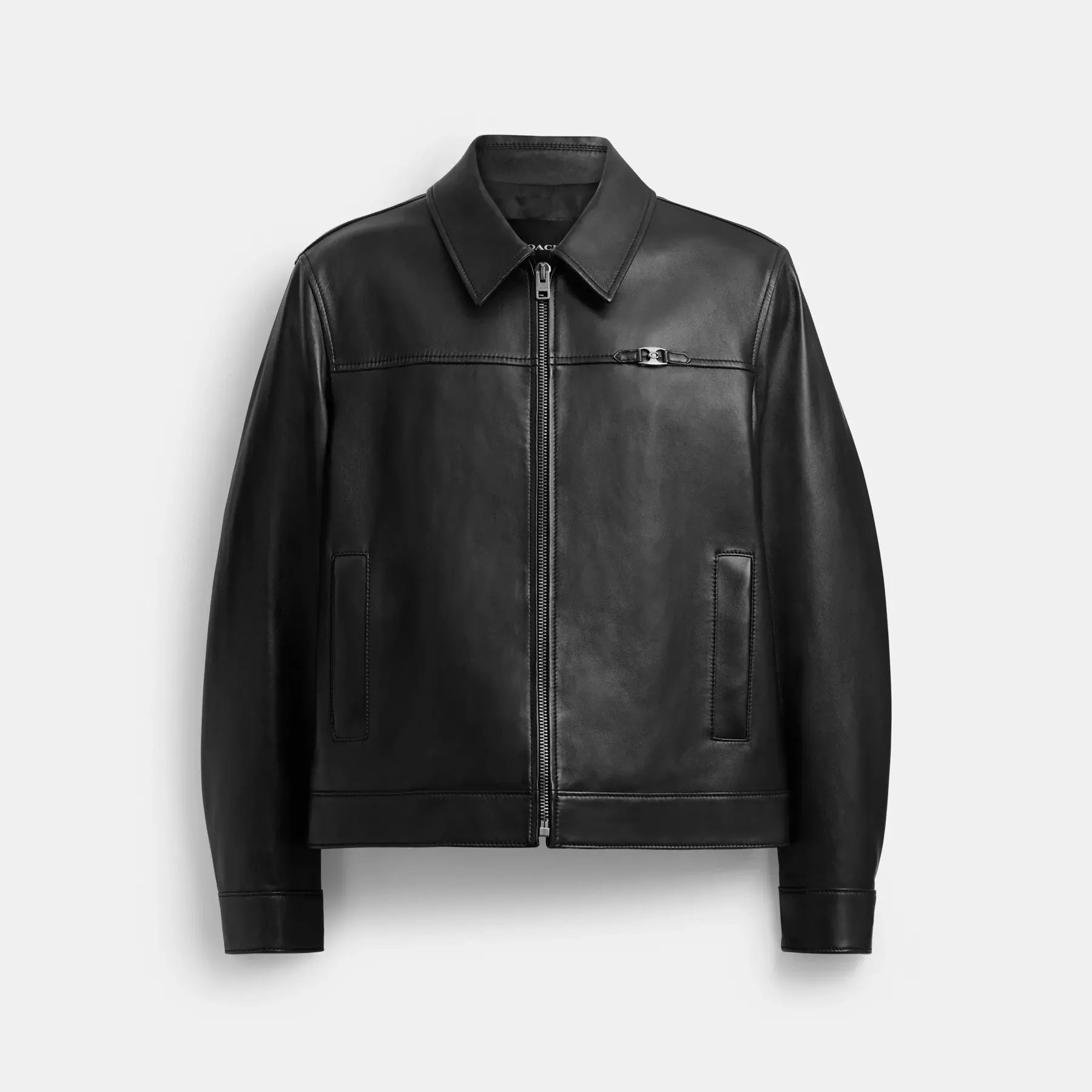 Heritage C Lightweight Leather Jacket Black