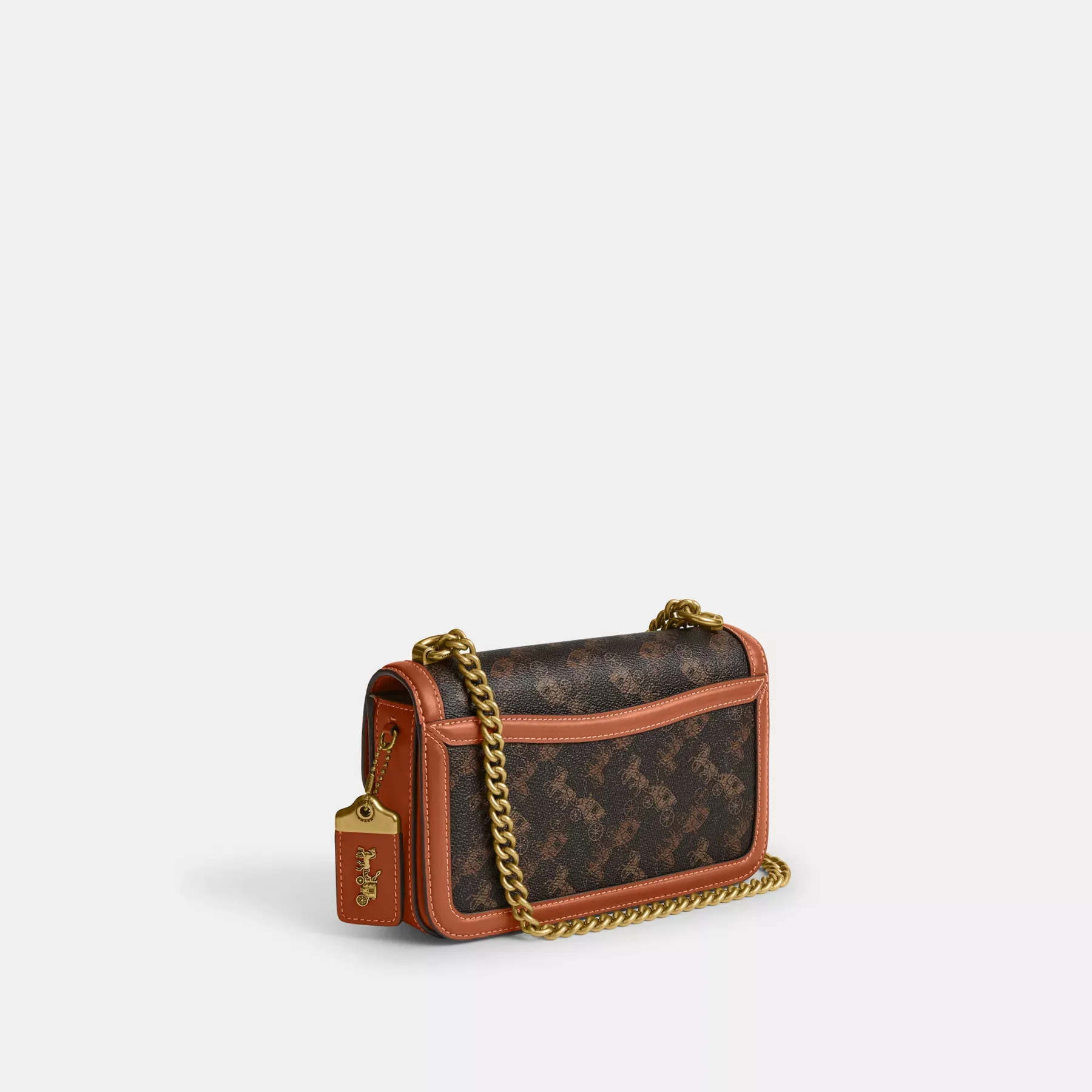 Hero Shoulder Bag With Horse And Carriage Print Truffle Burnished Amber
