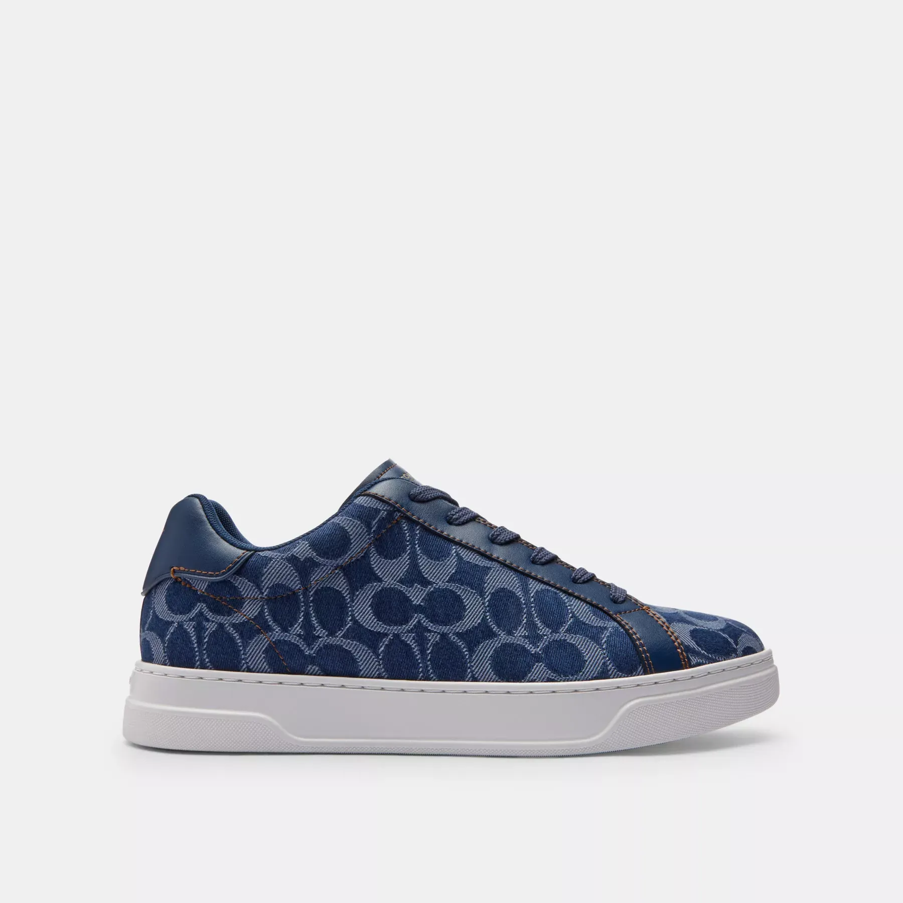 High Line Sneaker In Signature Denim Deep Blue Multi