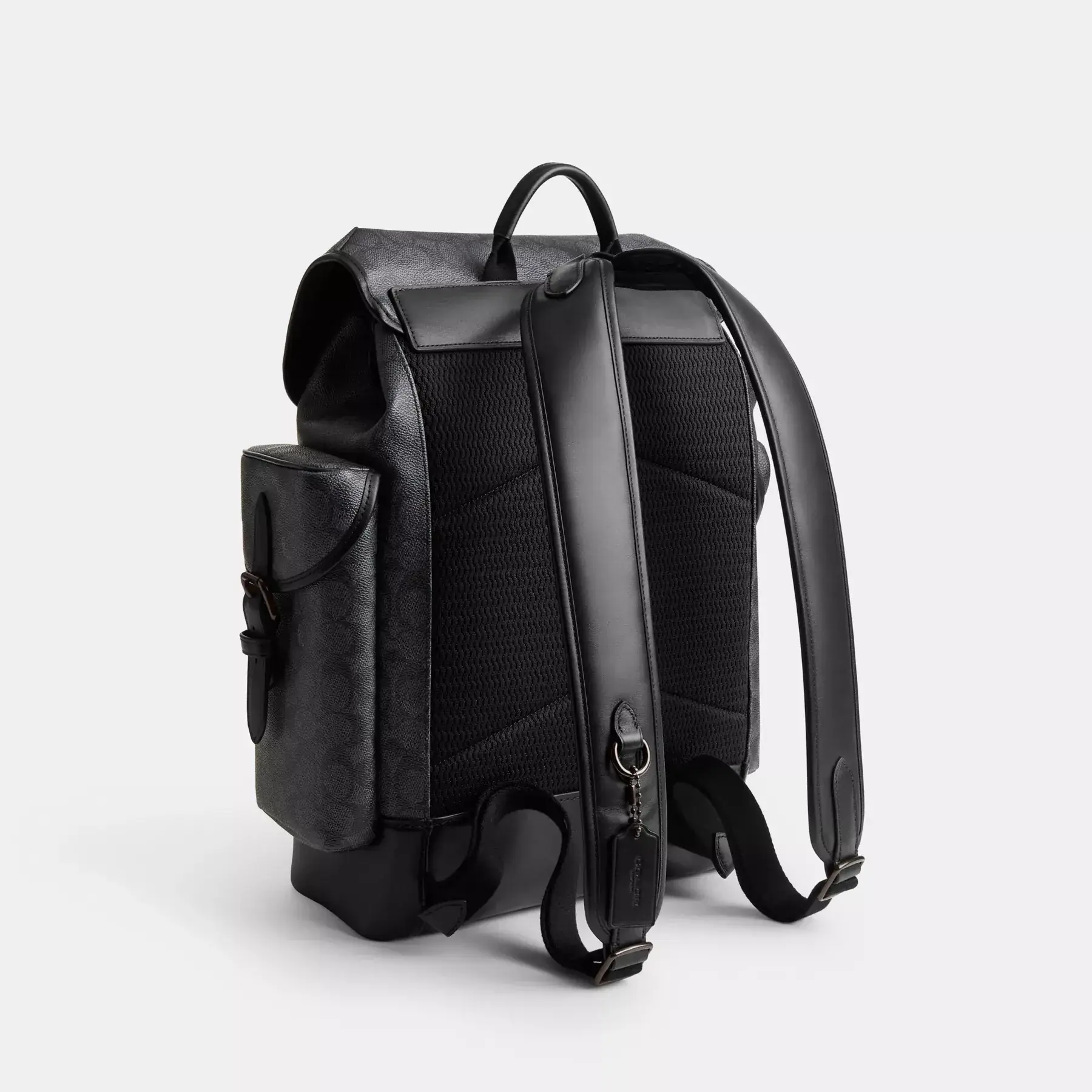 Hitch Backpack In Signature Canvas Charcoal