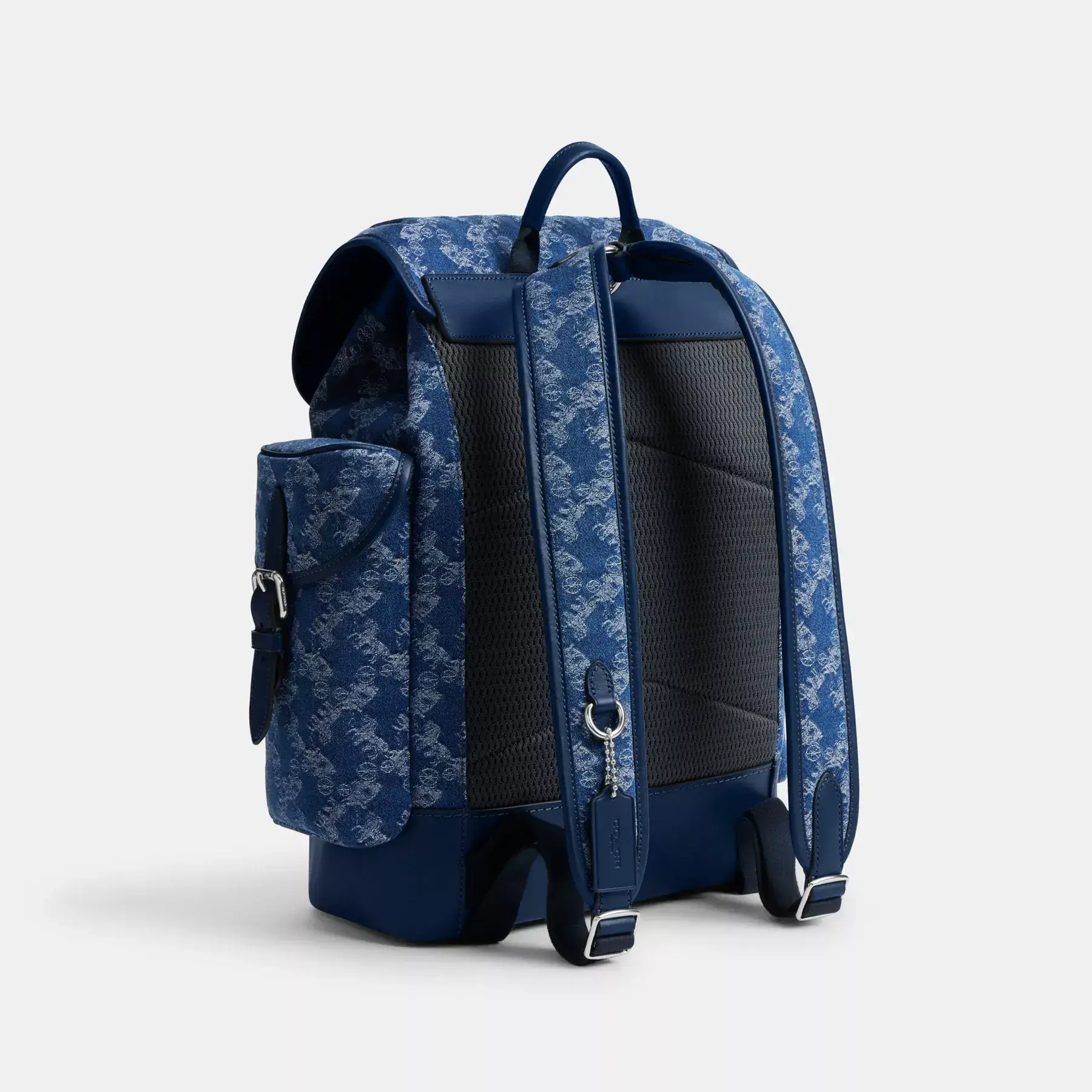 Hitch Backpack With Horse And Carriage Print Deep Blue
