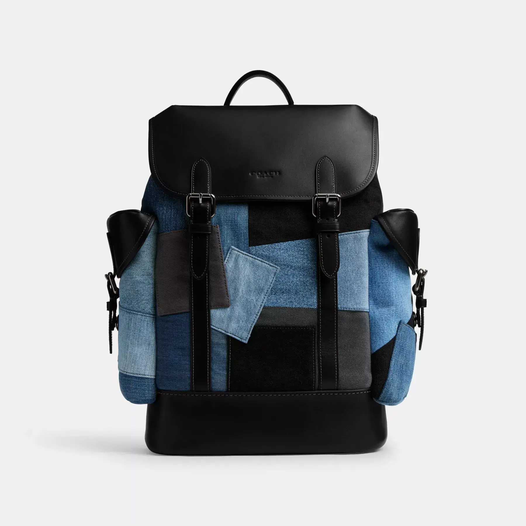 Hitch Backpack With Patchwork Denim Multi