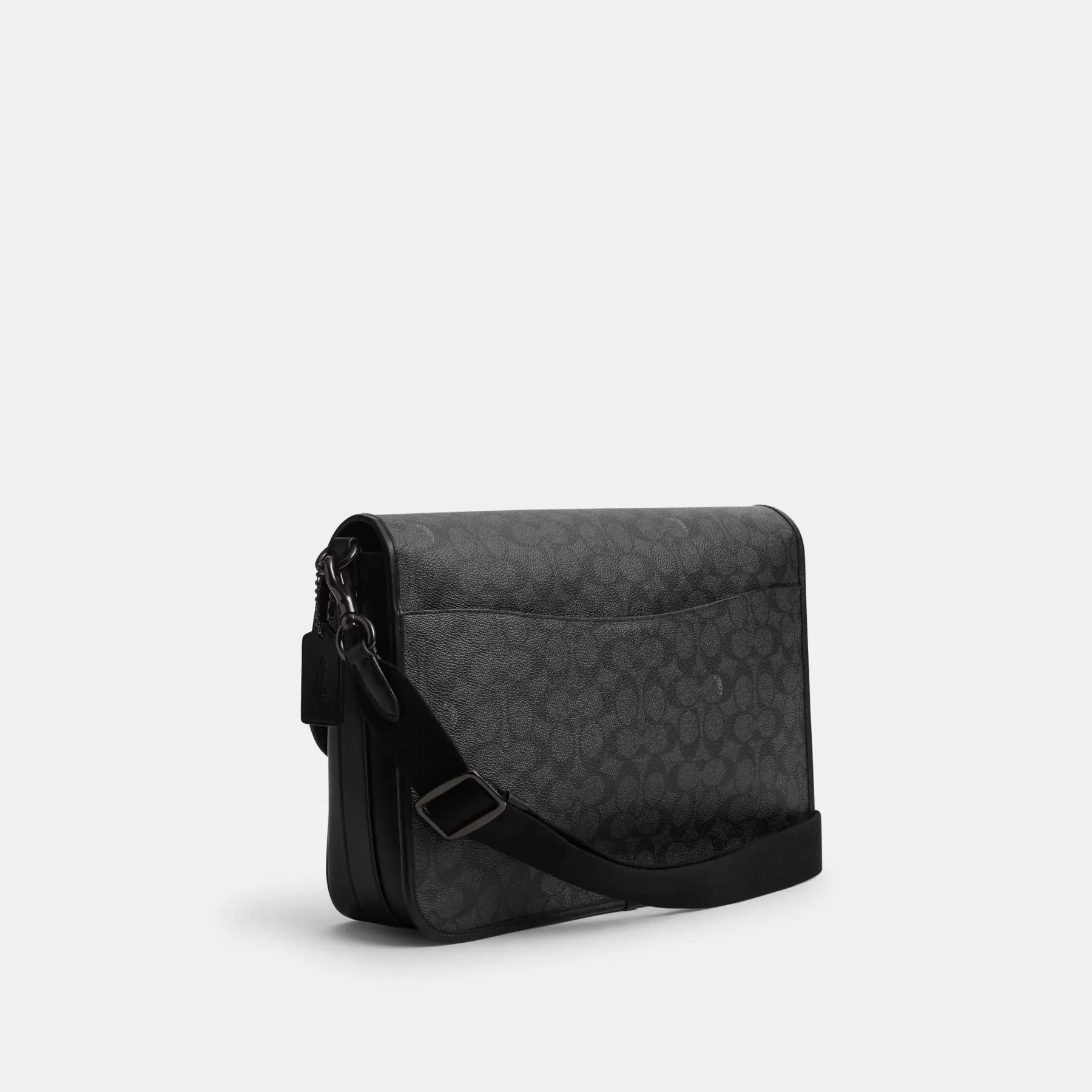 Hitch Messenger Bag In Signature Canvas Charcoal