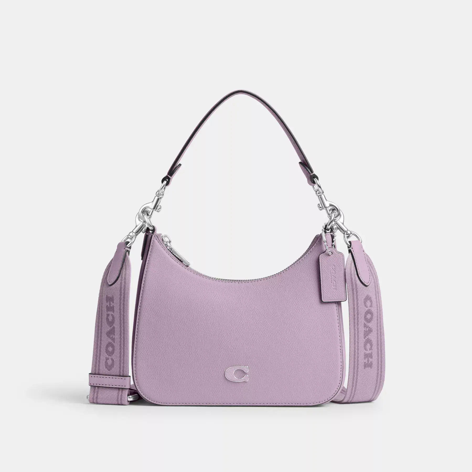 Hobo Crossbody Bag With Signature Canvas Soft Purple
