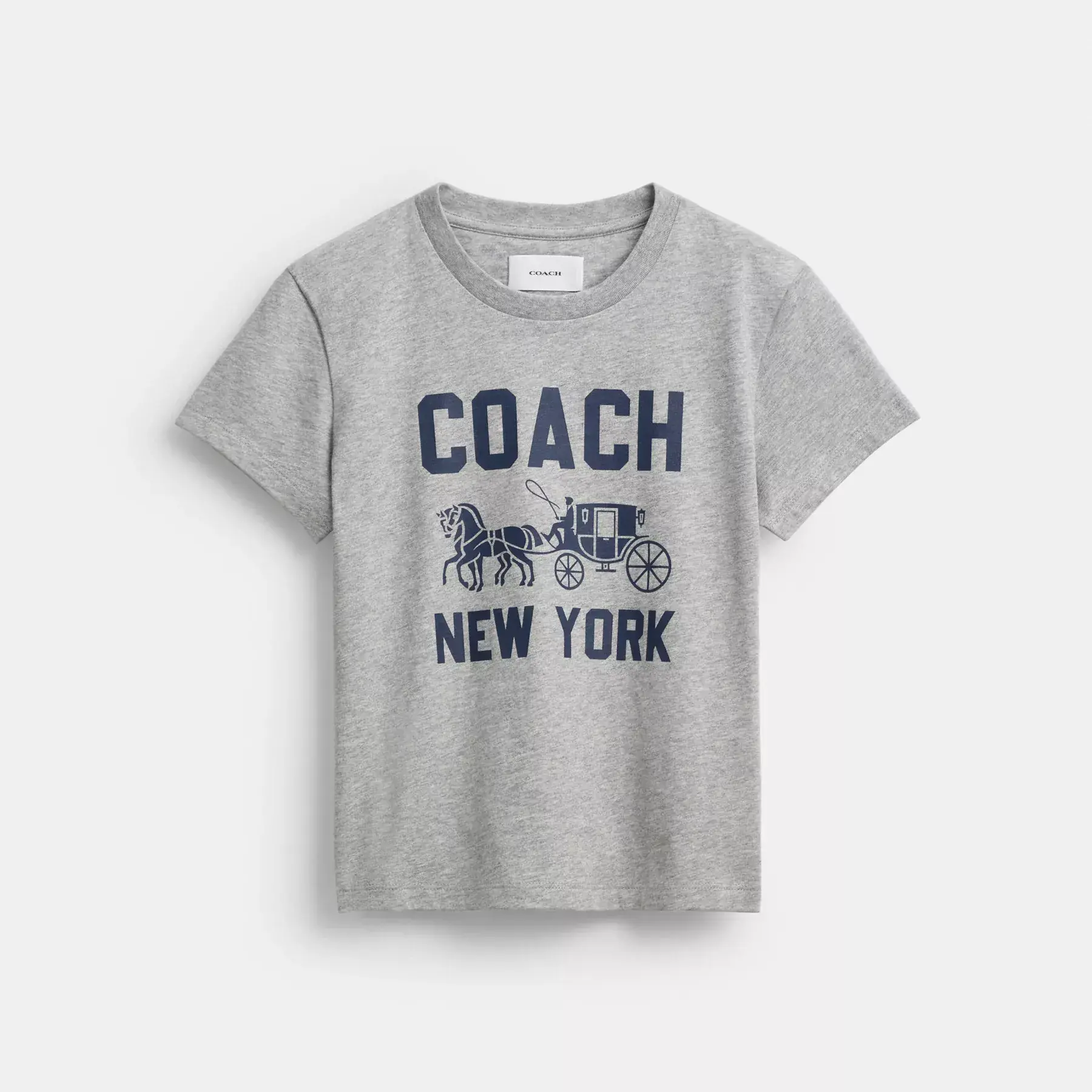 Horse And Carriage T-Shirt In Organic Cotton Heather Grey