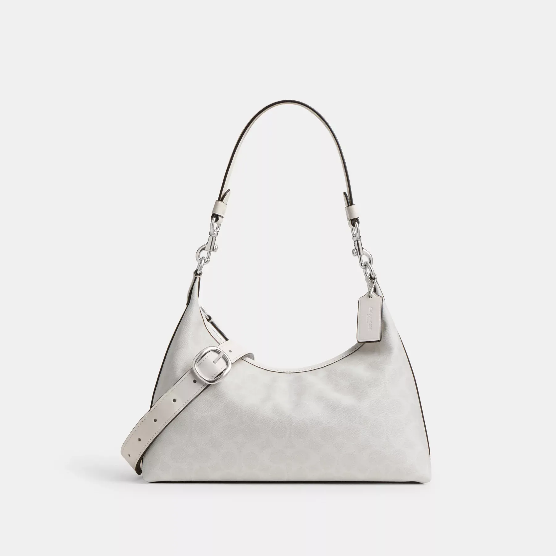 Juliet Shoulder Bag In Signature Canvas White Chalk