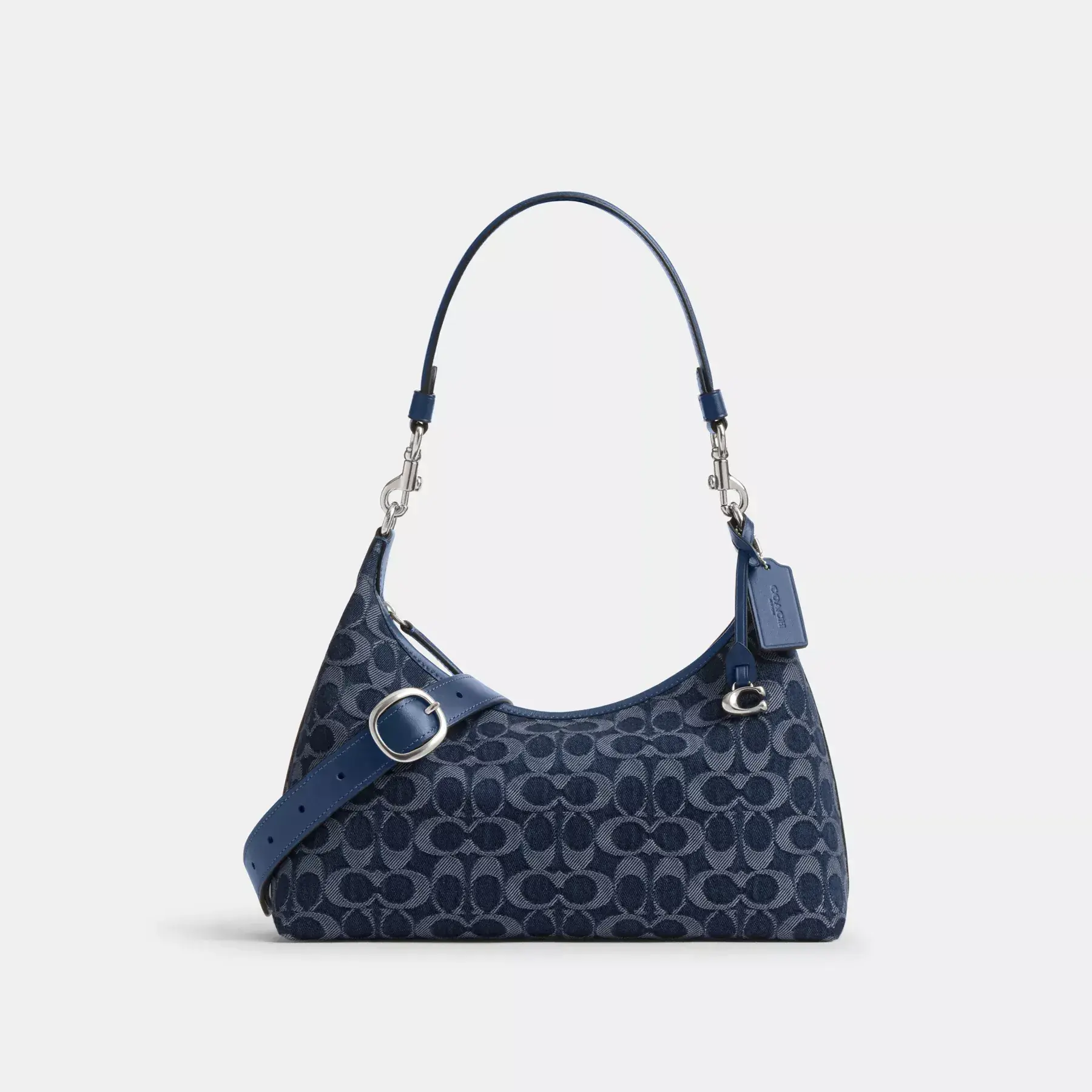 Juliet Shoulder Bag In Signature Denim Deep Blue Multi