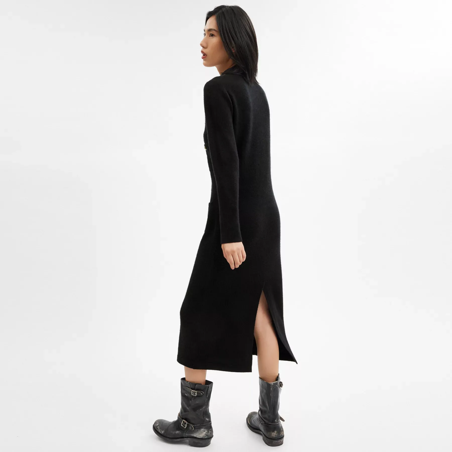 Knit Cardigan Dress Black Knit Cardigan Dress Black