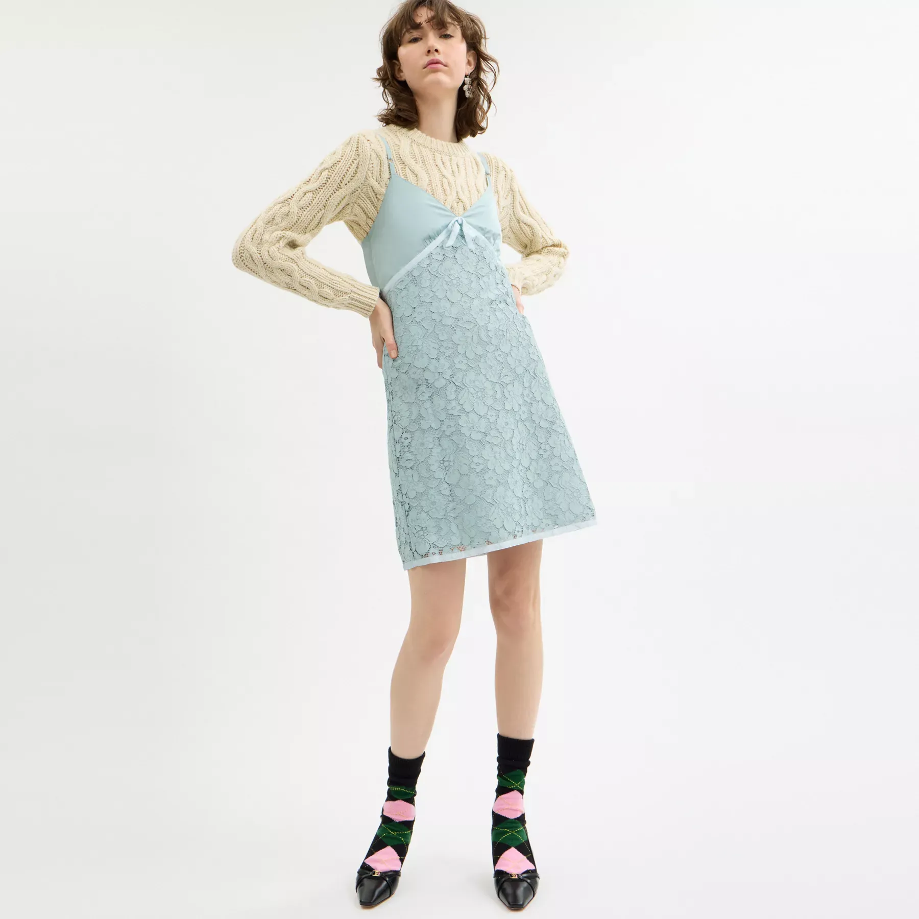 Lace Dress Light Blue