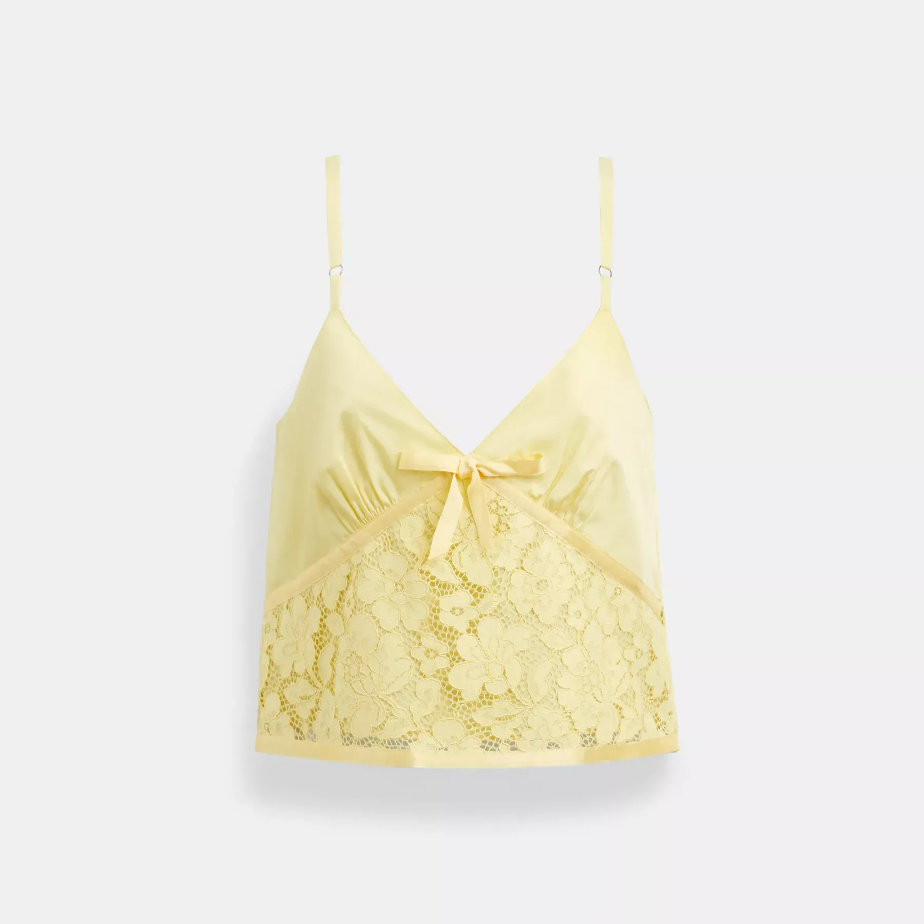 Lace Tank Top Yellow