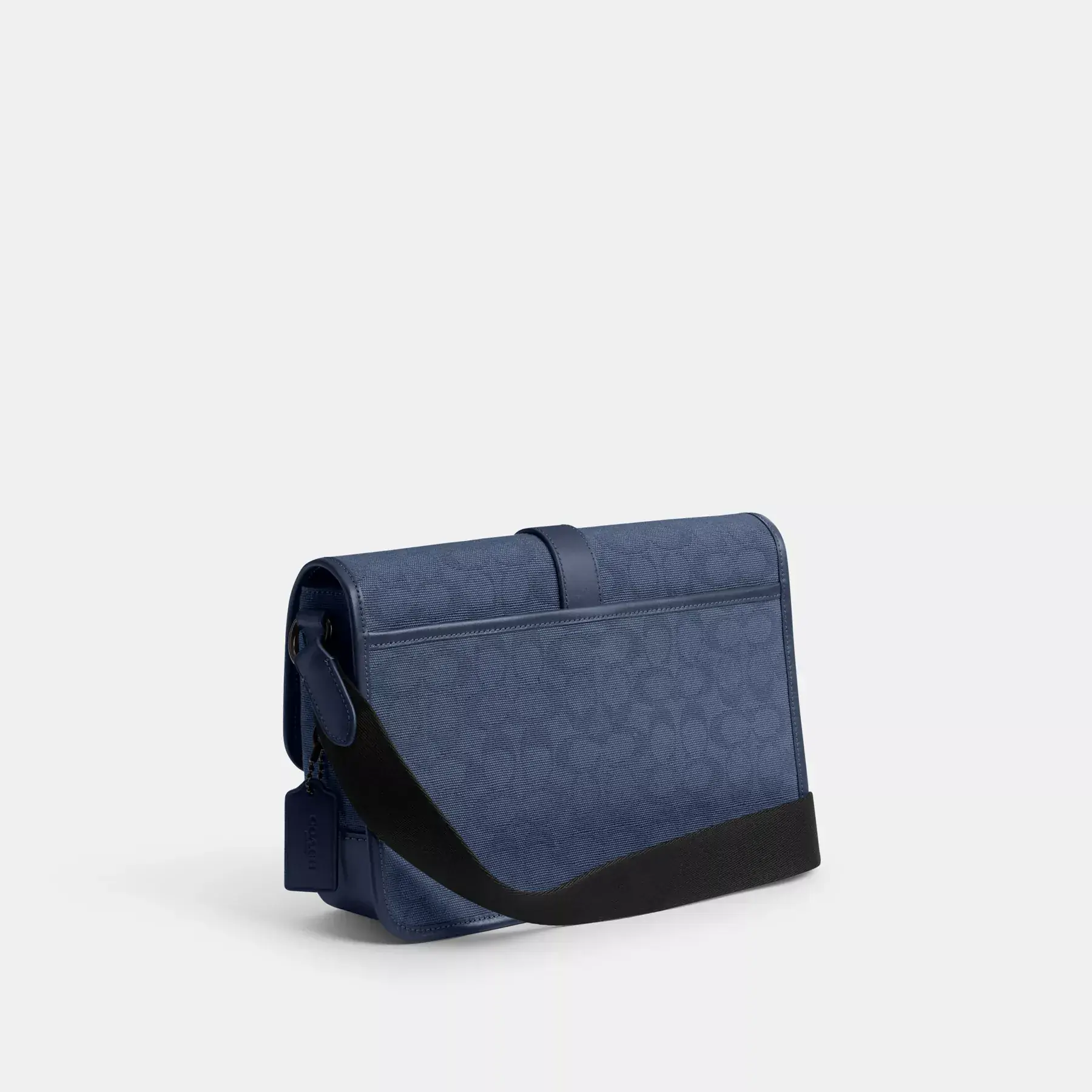 League Messenger Bag In Signature Canvas Jacquard Washed Chambray