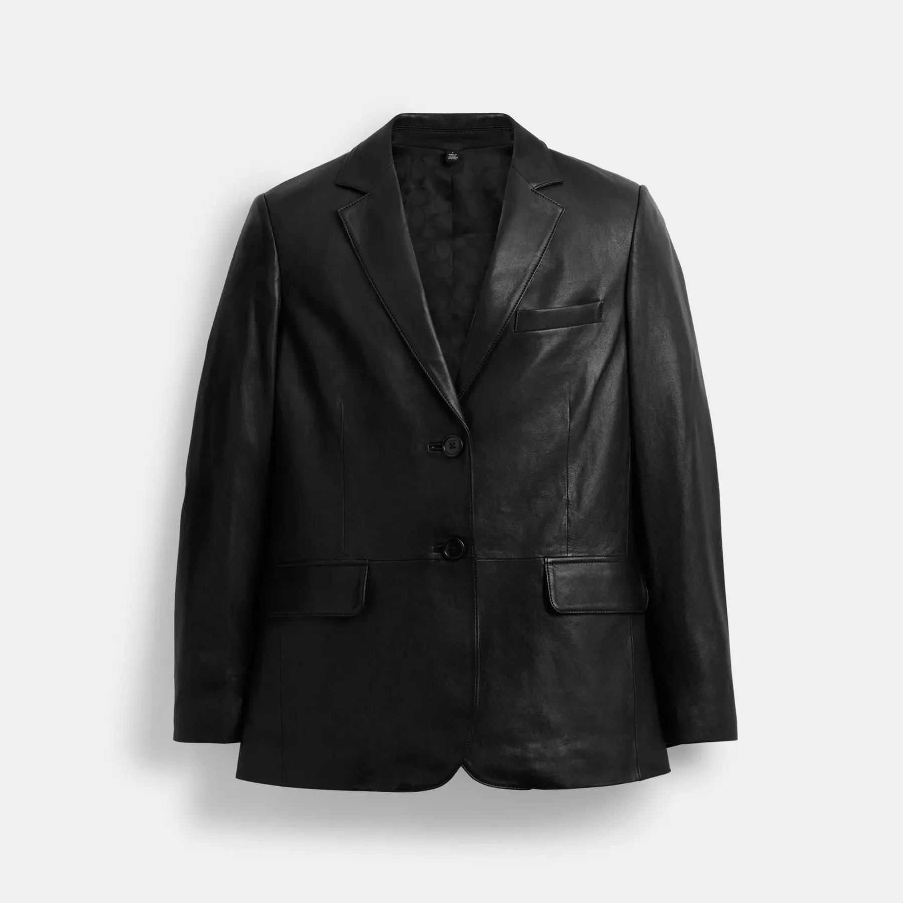 Leather Blazer Black