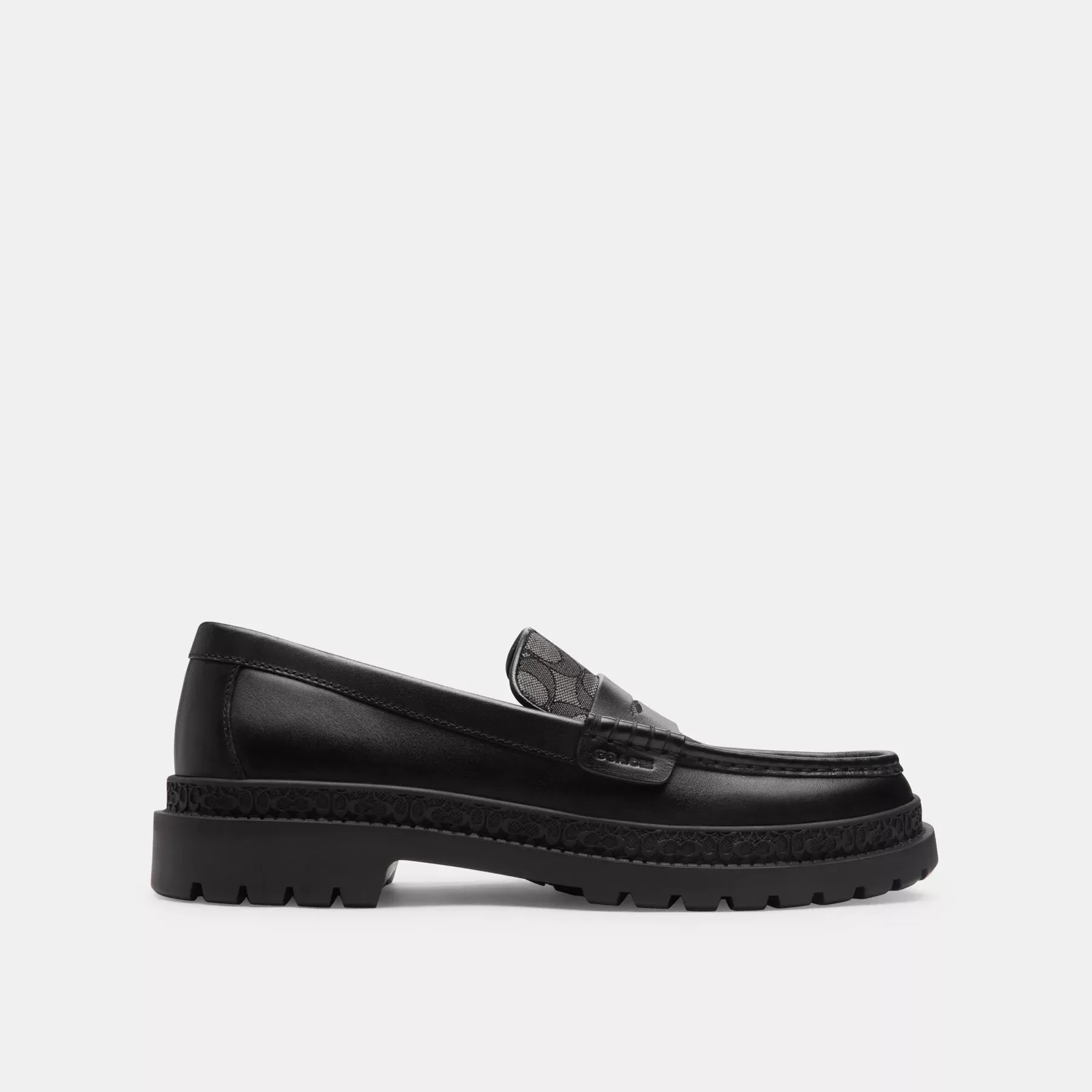 coach Loafer With Signature Jacquard And Signature Coin CC833BLK 1 - Loafer With Signature Jacquard And Signature Coin Black