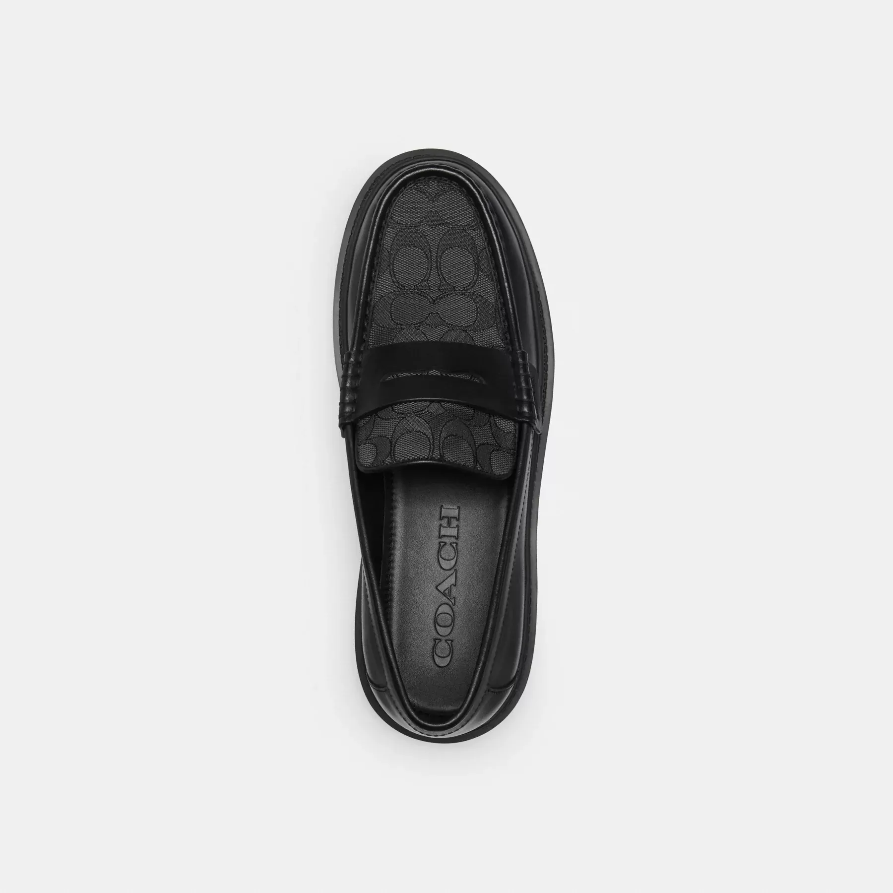 Loafer With Signature Jacquard And Signature Coin Black Loafer With Signature Jacquard And Signature Coin Black
