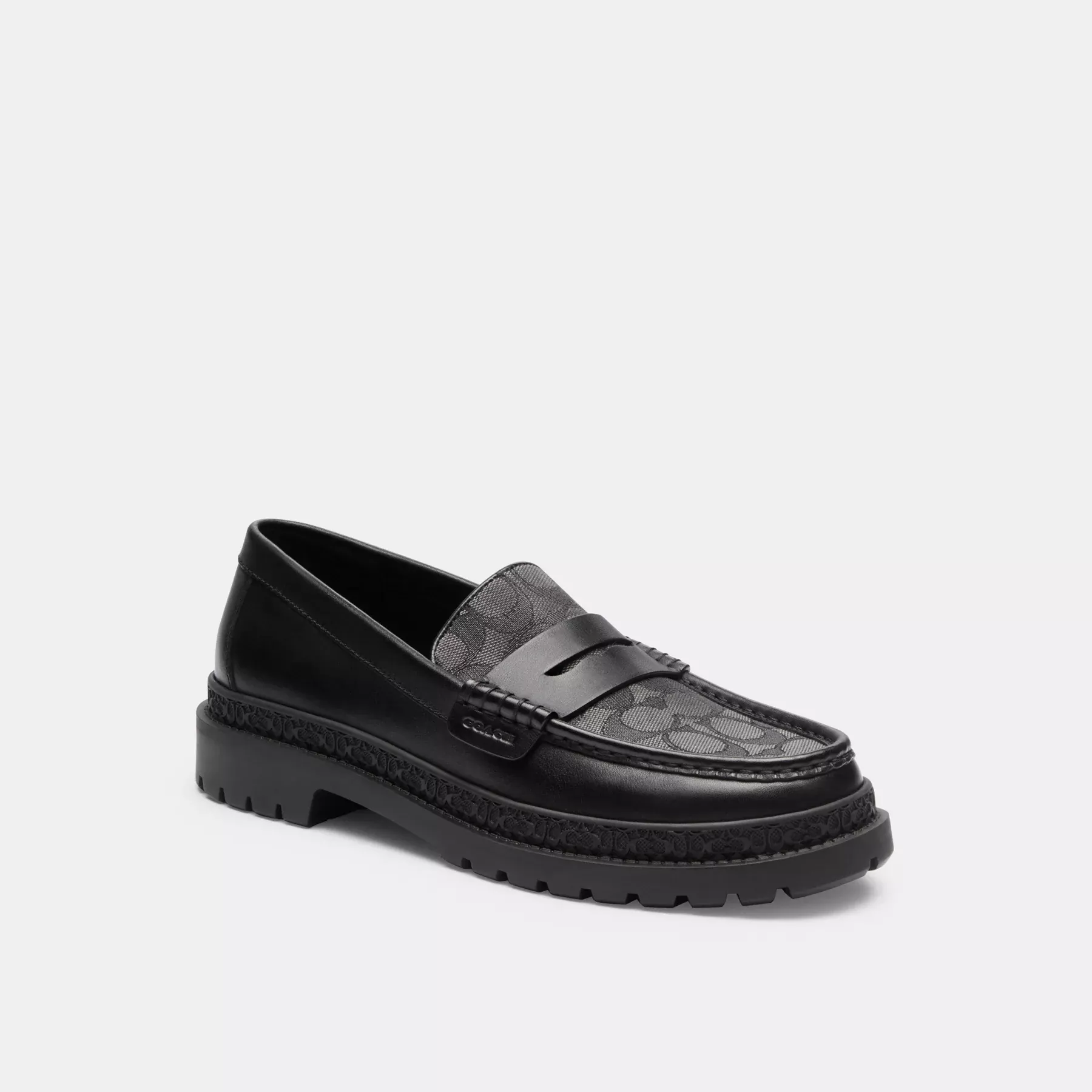 coach Loafer With Signature Jacquard And Signature Coin CC833BLK - Loafer With Signature Jacquard And Signature Coin Black