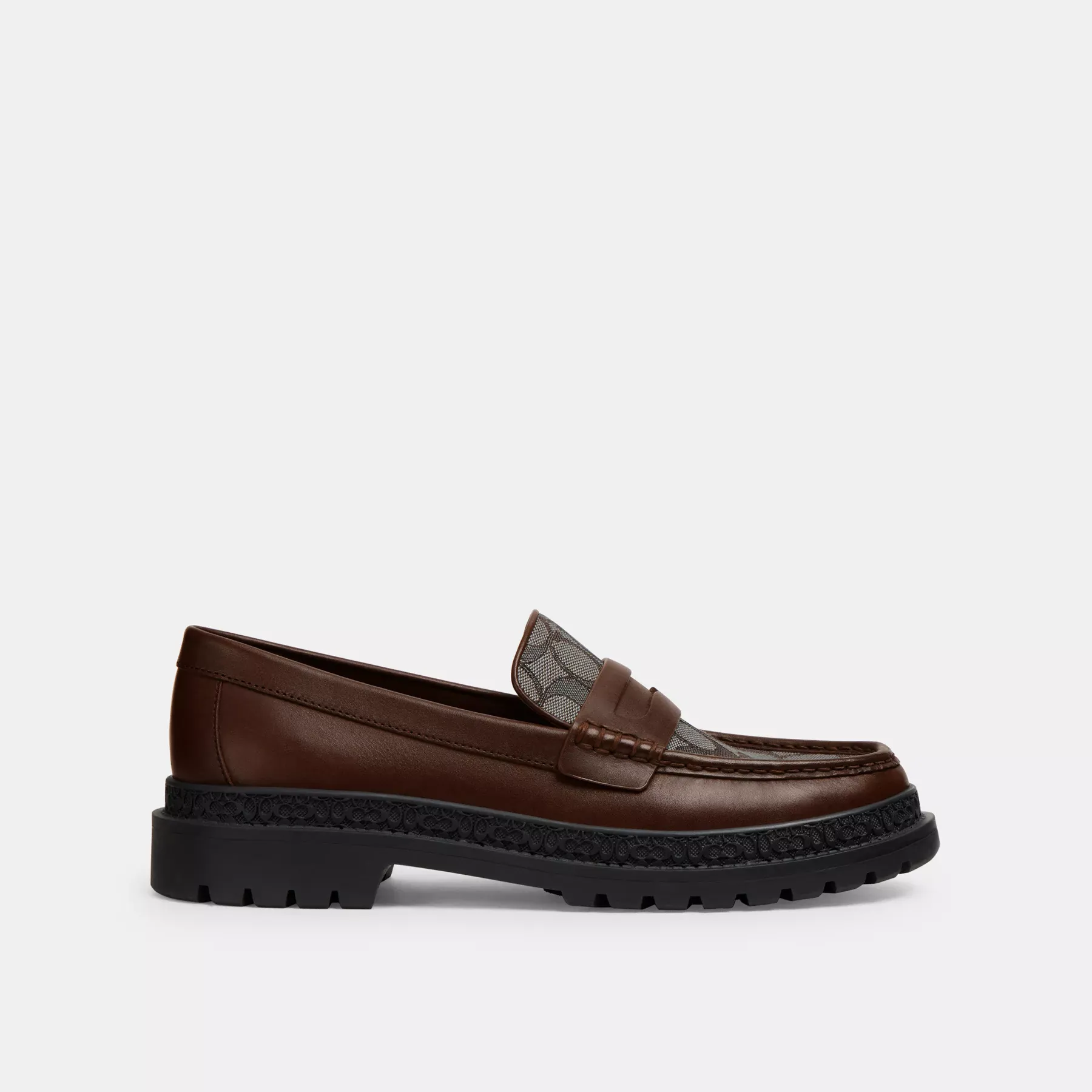 coach Loafer With Signature Jacquard And Signature Coin CC833MPL 1 - Loafer With Signature Jacquard And Signature Coin Maple
