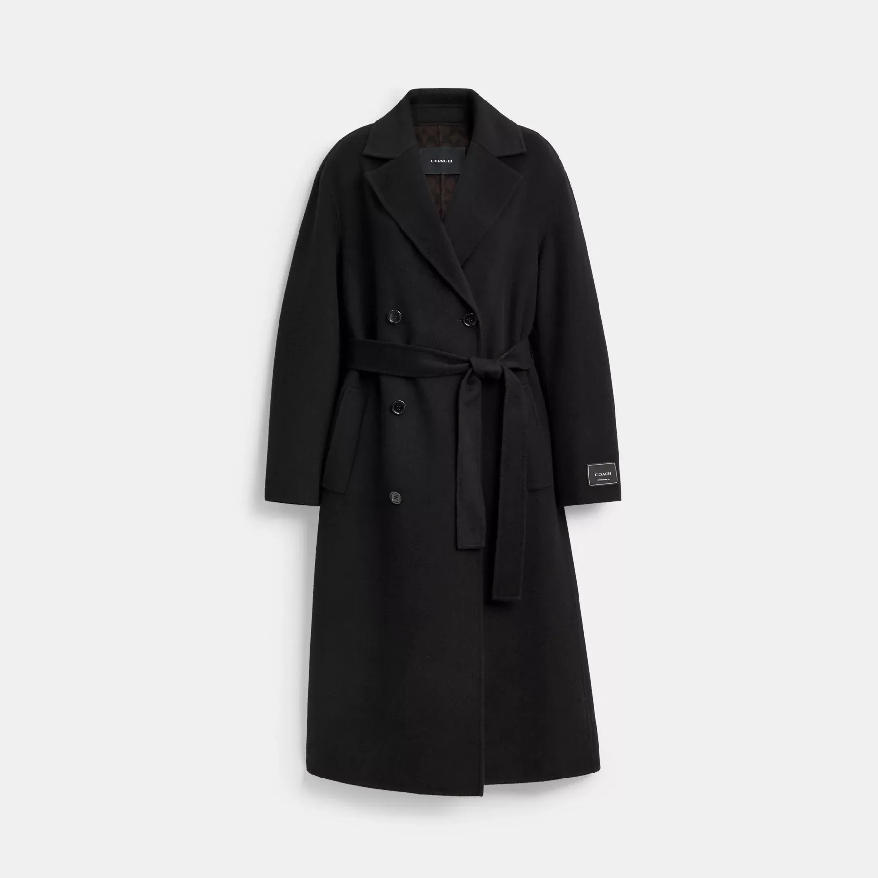 Long Wool Coat Black