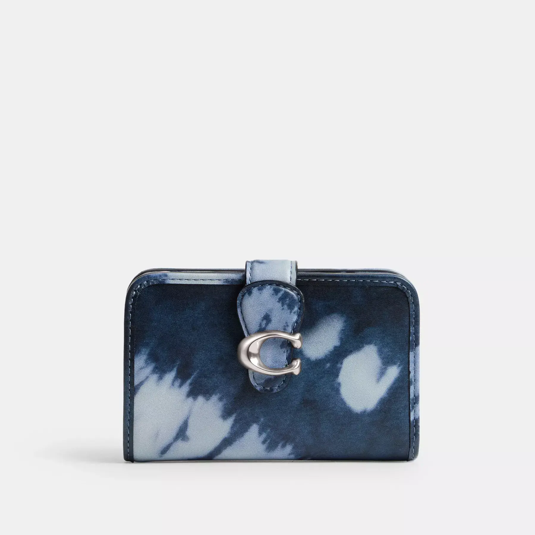 Medium Wallet With Tie-Dye Print Midnight Navy