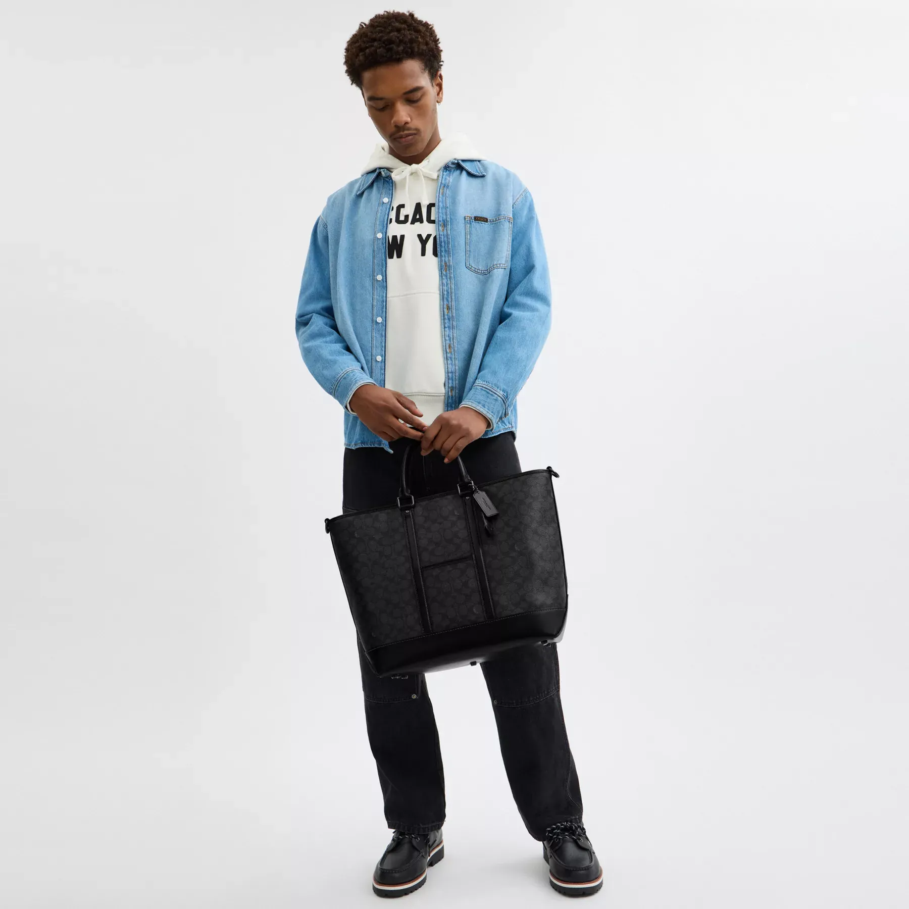 Metropolitan Carryall In Signature Canvas Charcoal Metropolitan Carryall In Signature Canvas Charcoal