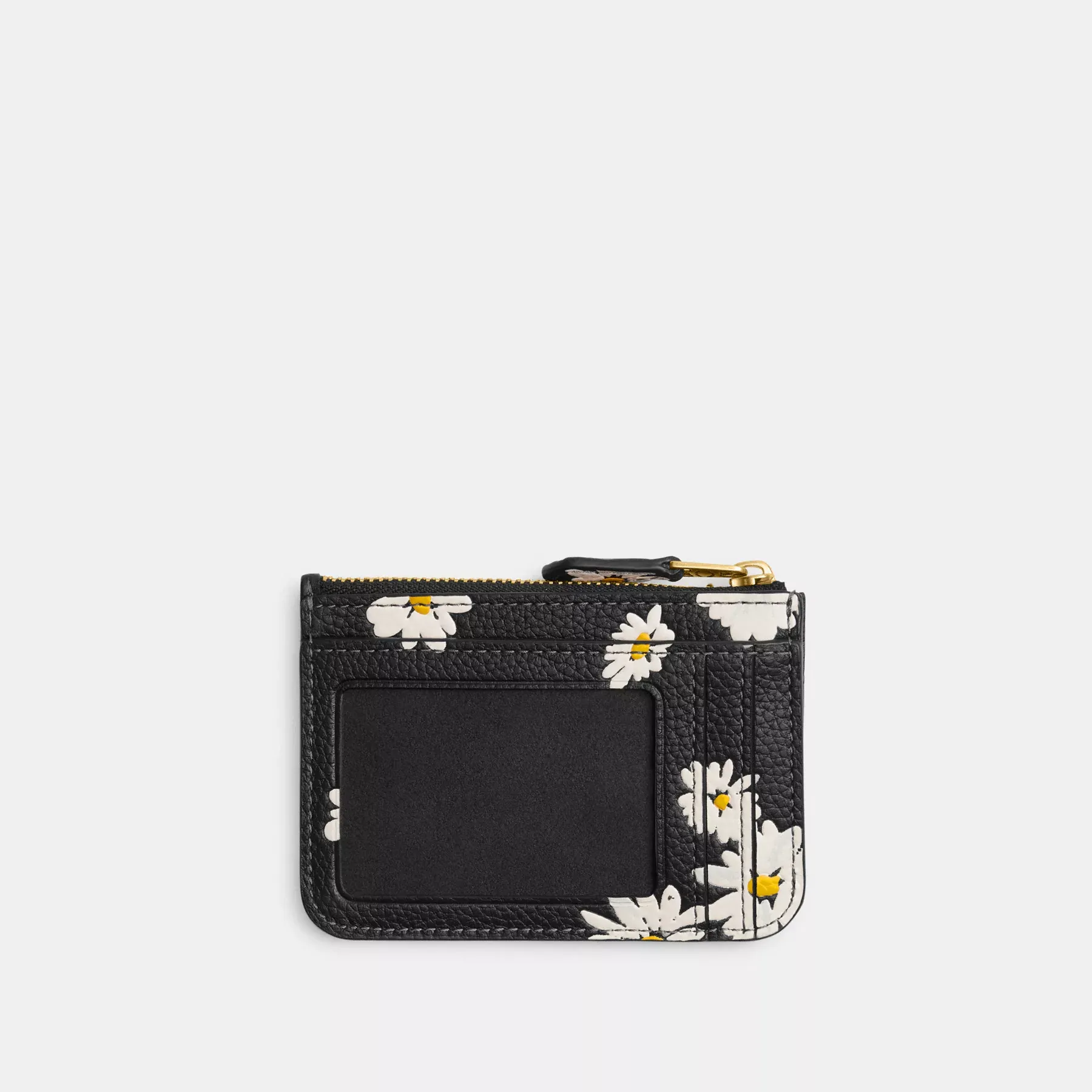 Mini Skinny Id Case With Floral Print Black Multi