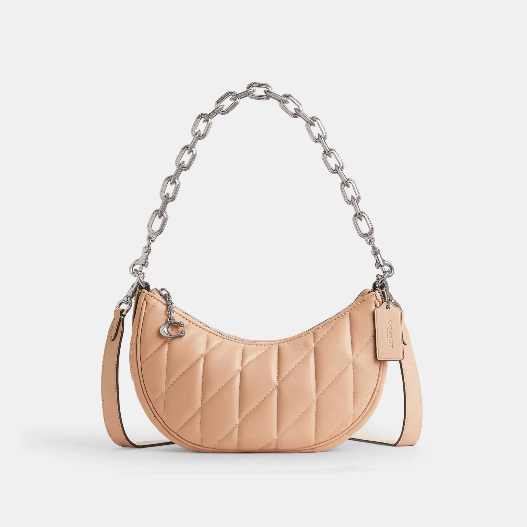 Mira Shoulder Bag With Pillow Quilting Buff