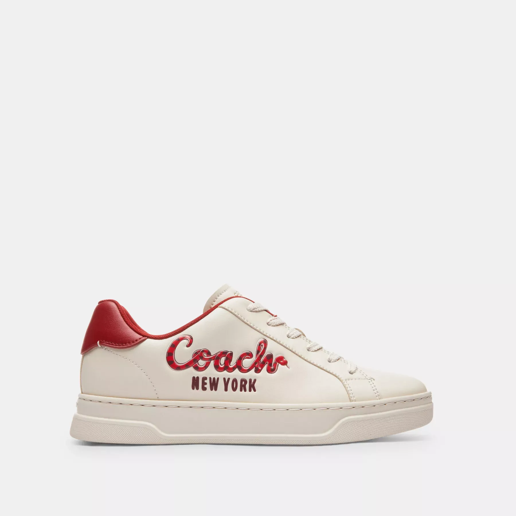 New Year High Line Sneaker With Coach Snake Script Chalk Multi