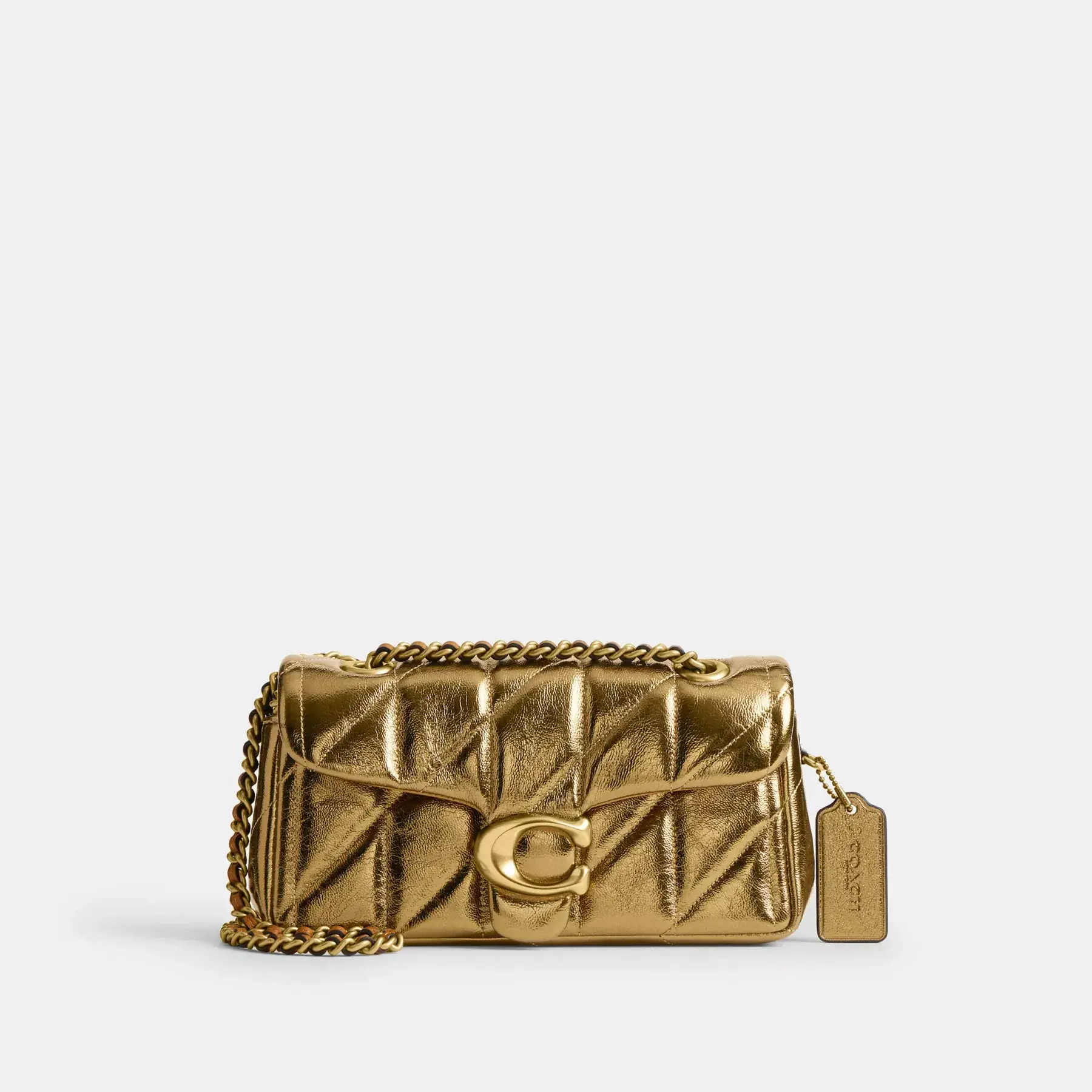 New Year Tabby Shoulder Bag 20 With Quilting Gold