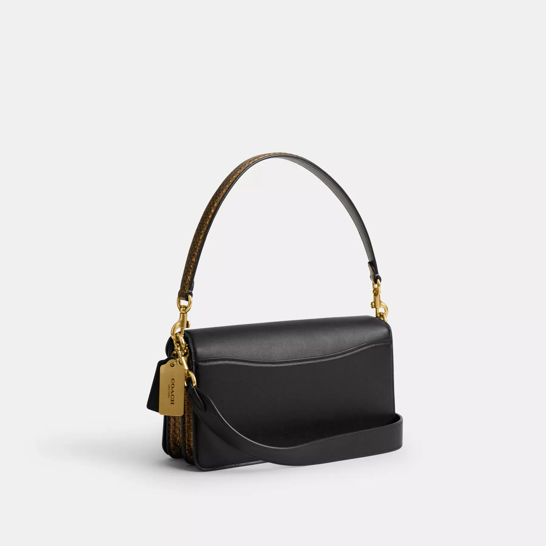 New Year Tabby Shoulder Bag 26 With Snakeskin Detail Black New Year Tabby Shoulder Bag 26 With Snakeskin Detail Black