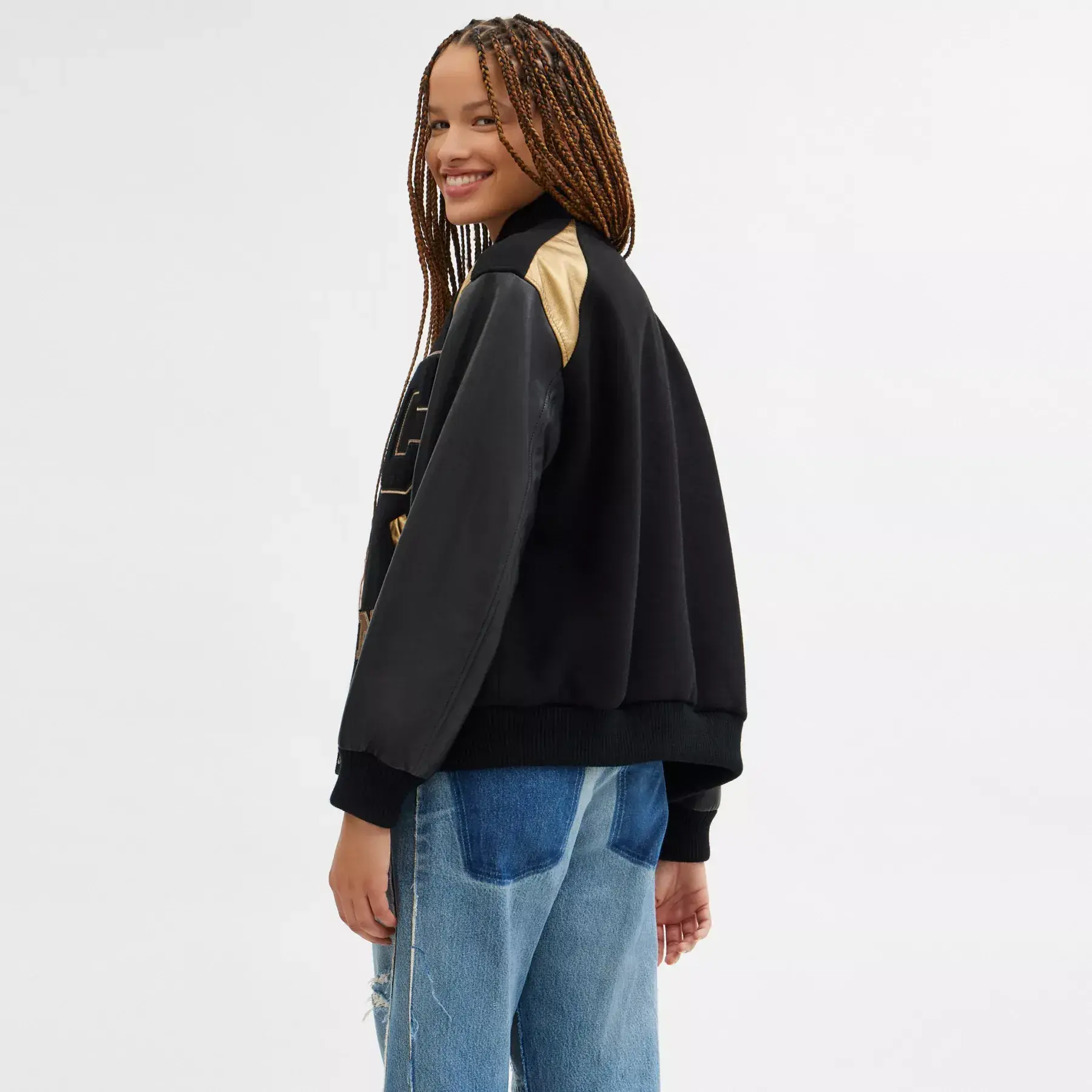 New Year Varsity Jacket Black Multi New Year Varsity Jacket Black Multi