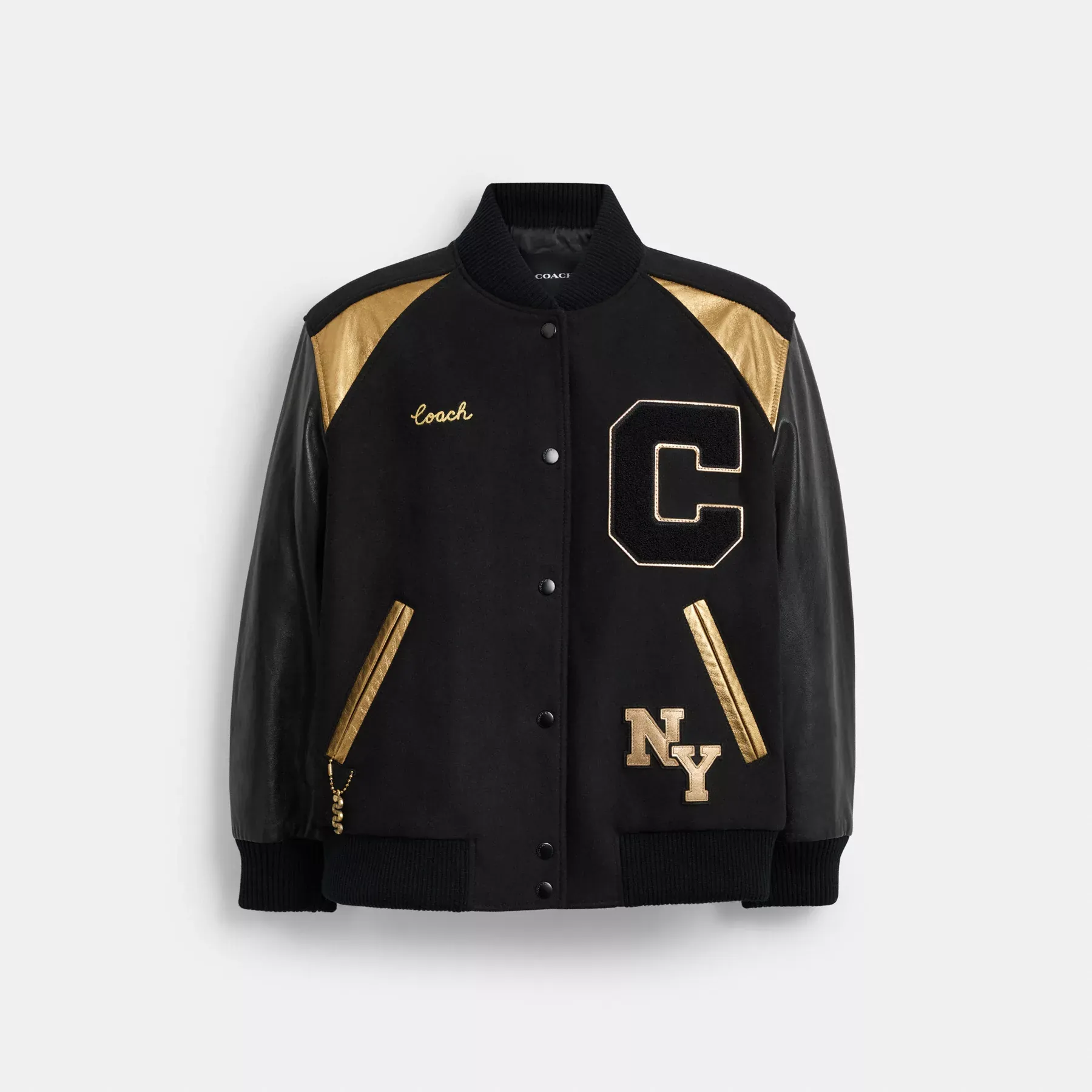 New Year Varsity Jacket Black Multi