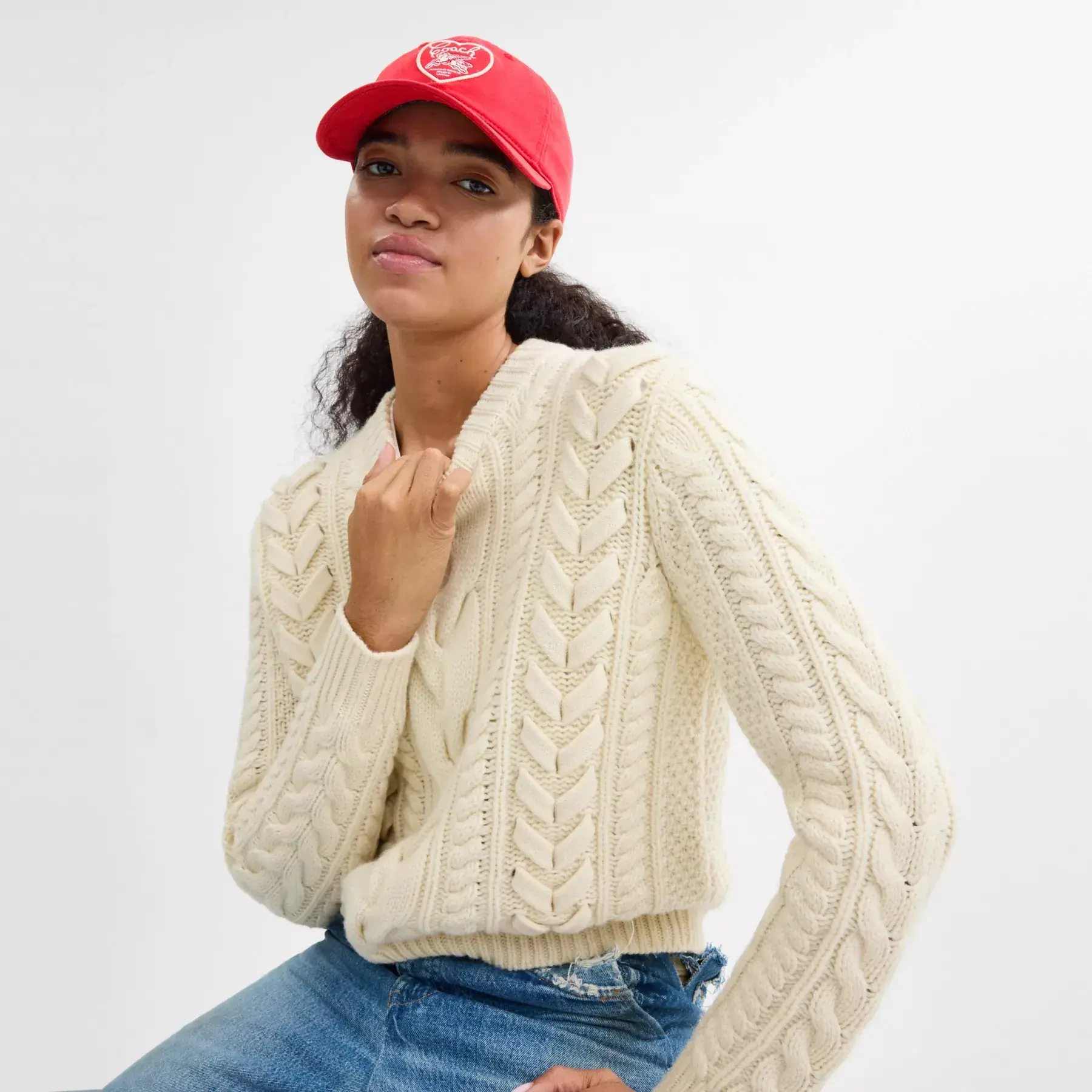 Pegasus Print Baseball Hat Red/Chalk