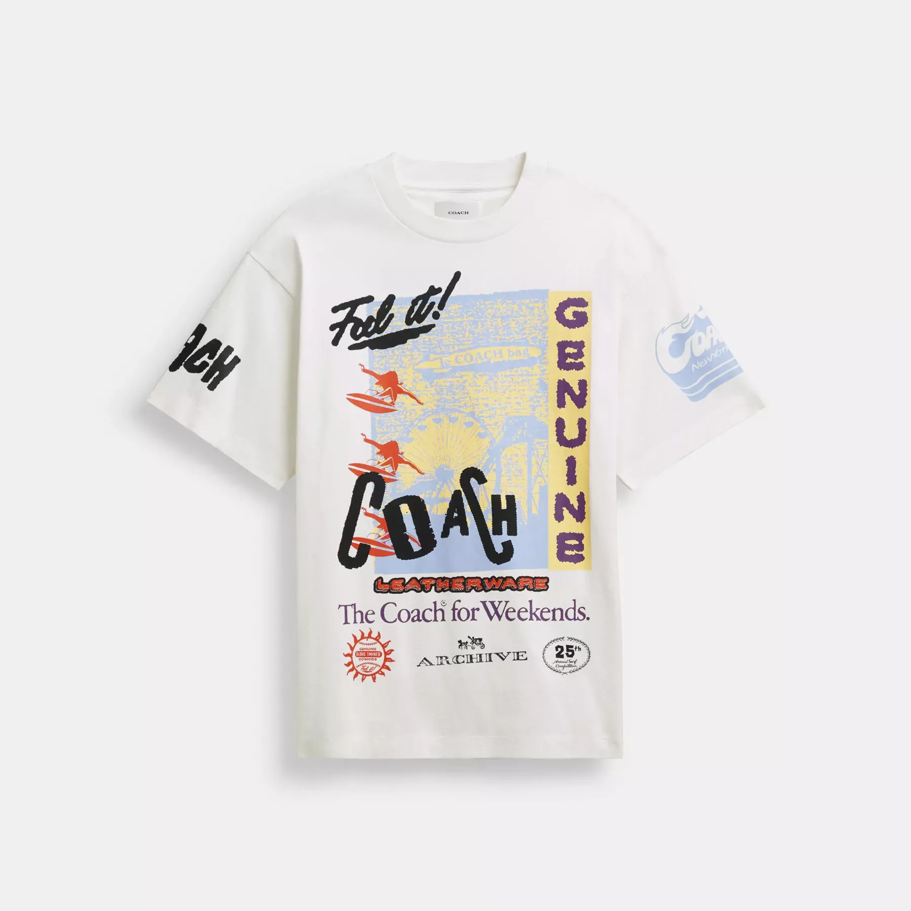 Relaxed Graphic Surf T-Shirt White