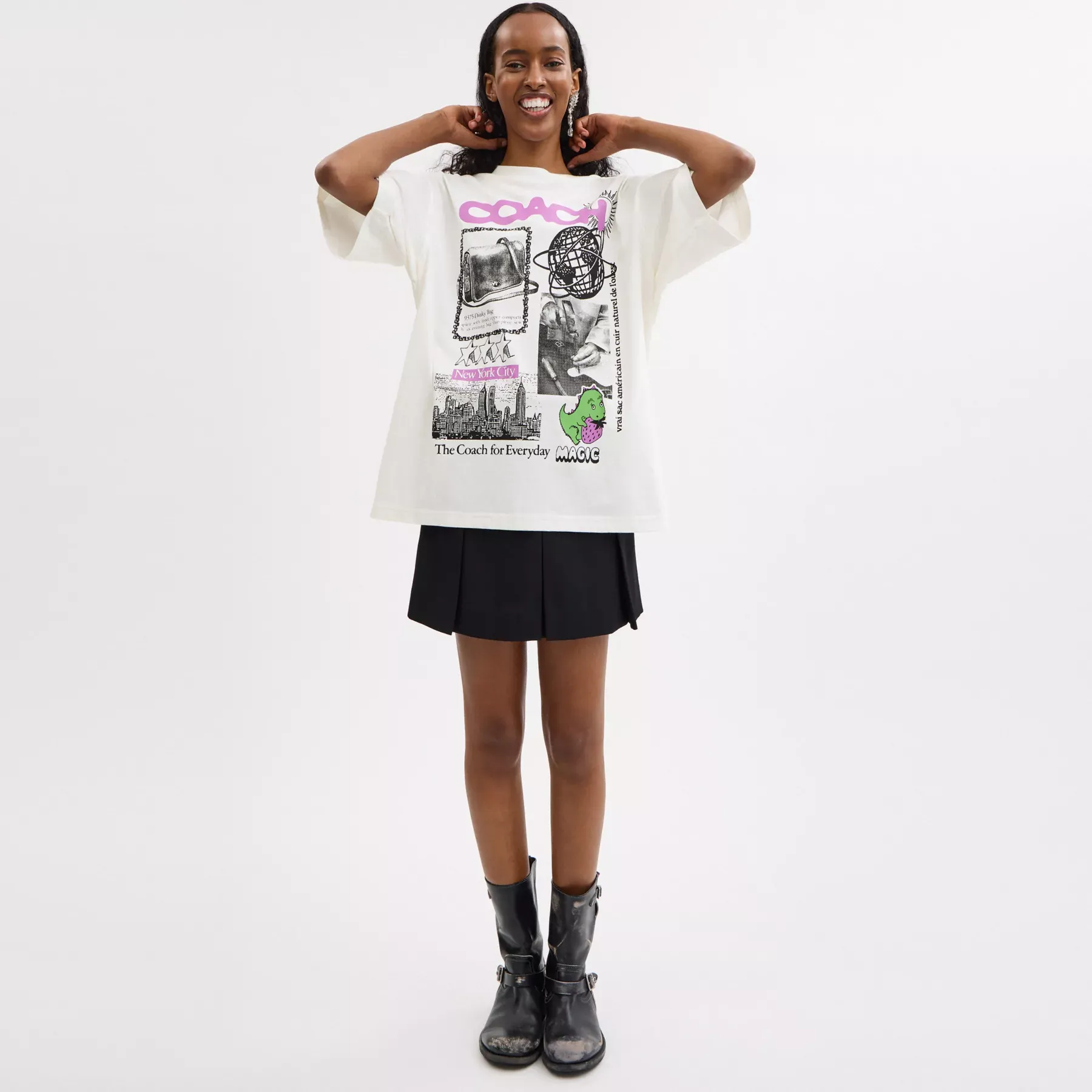 Relaxed Graphic T-Shirt In Organic Cotton White