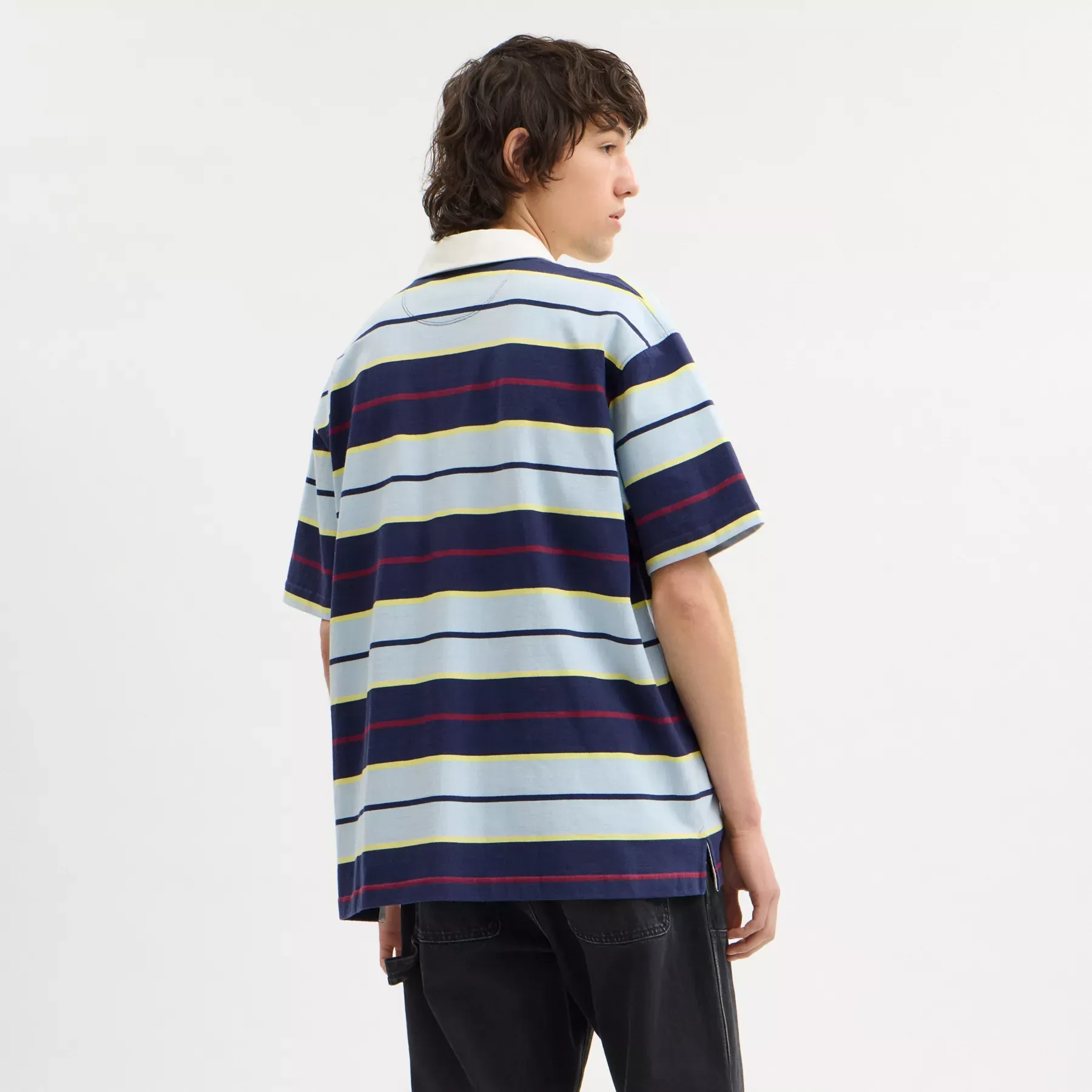 Relaxed Striped Polo Blue Stripe Relaxed Striped Polo Blue Stripe
