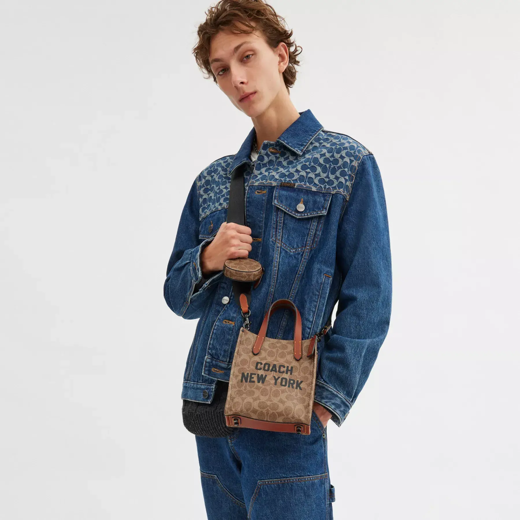 Relay Tote Bag 17 In Signature Canvas With Coach Graphic Tan Multi Relay Tote Bag 17 In Signature Canvas With Coach Graphic Tan Multi