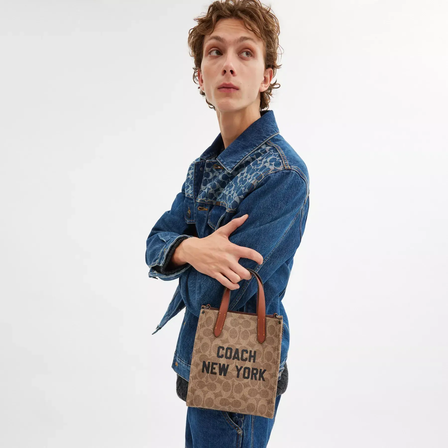 Relay Tote Bag 17 In Signature Canvas With Coach Graphic Tan Multi Relay Tote Bag 17 In Signature Canvas With Coach Graphic Tan Multi