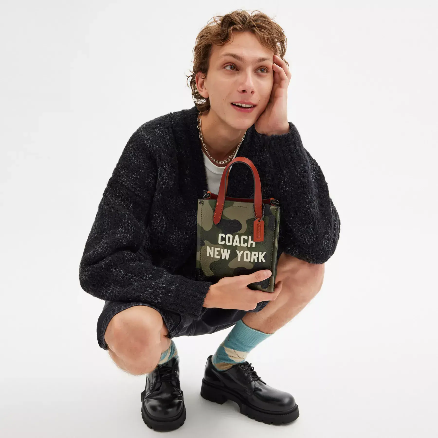 Relay Tote Bag 17 With Camo Print And Coach Graphic Camo Relay Tote Bag 17 With Camo Print And Coach Graphic Camo