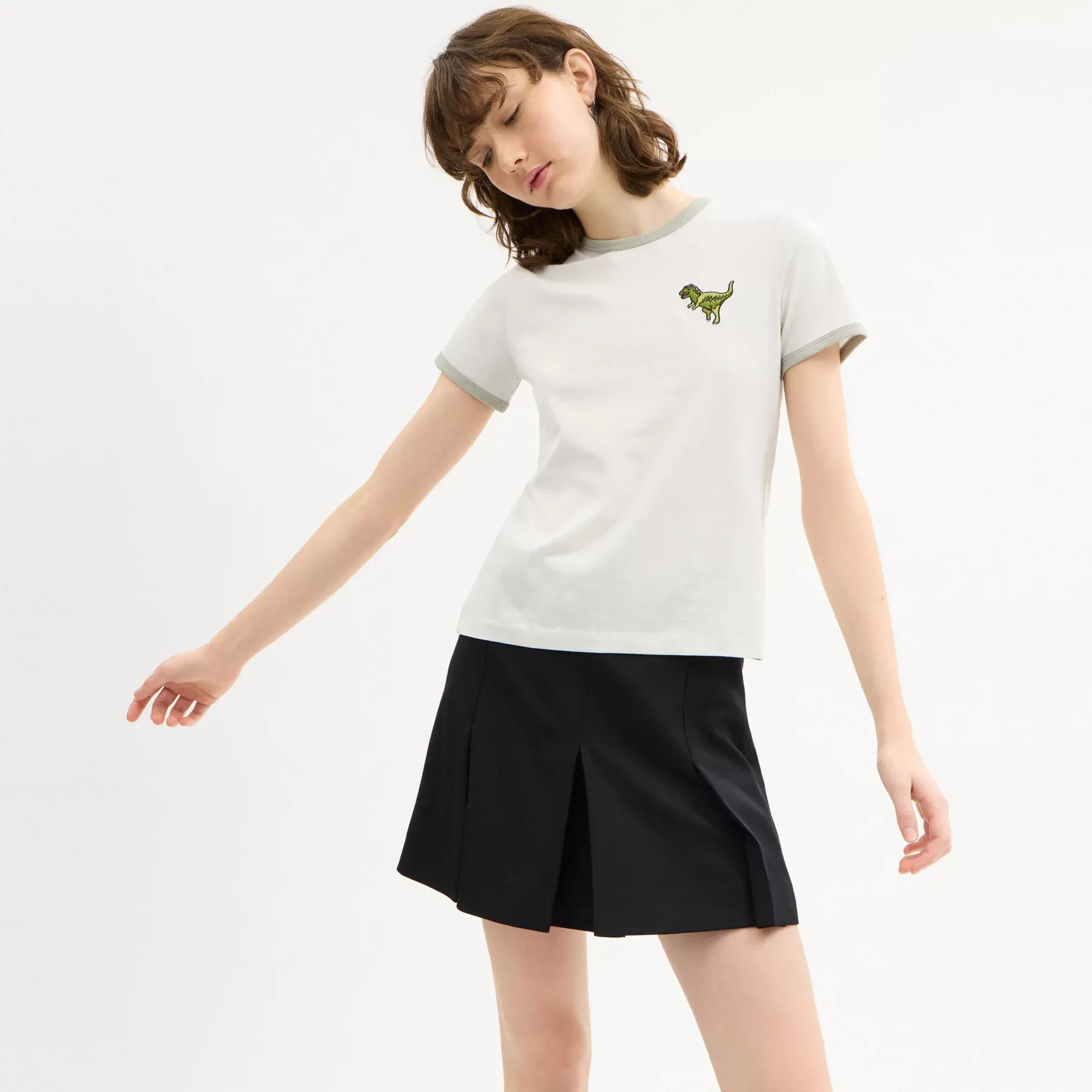 Rexy Ringer T-Shirt Light Grey