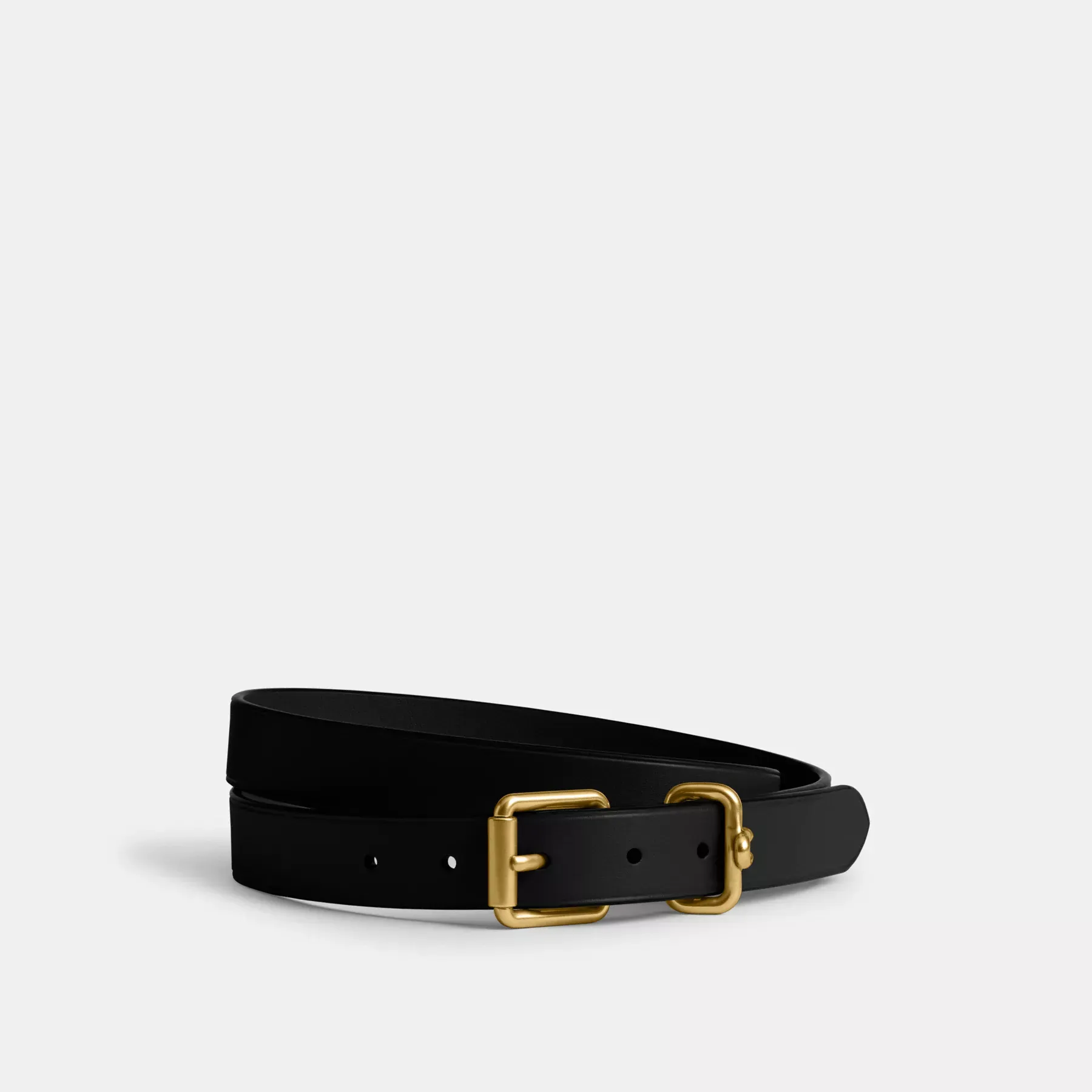 Roller Buckle Belt, 25mm Black