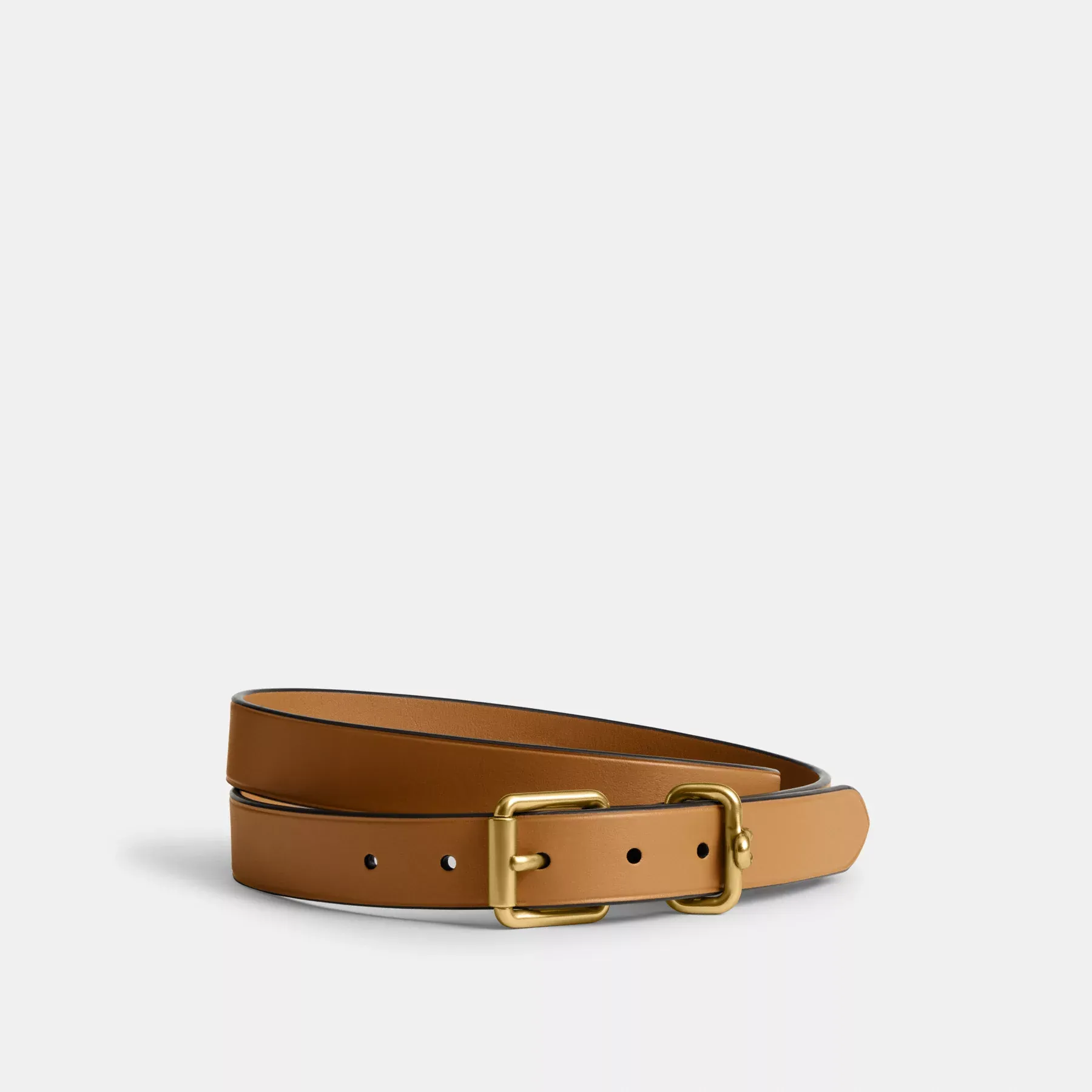Roller Buckle Belt, 25mm Vintage Brown