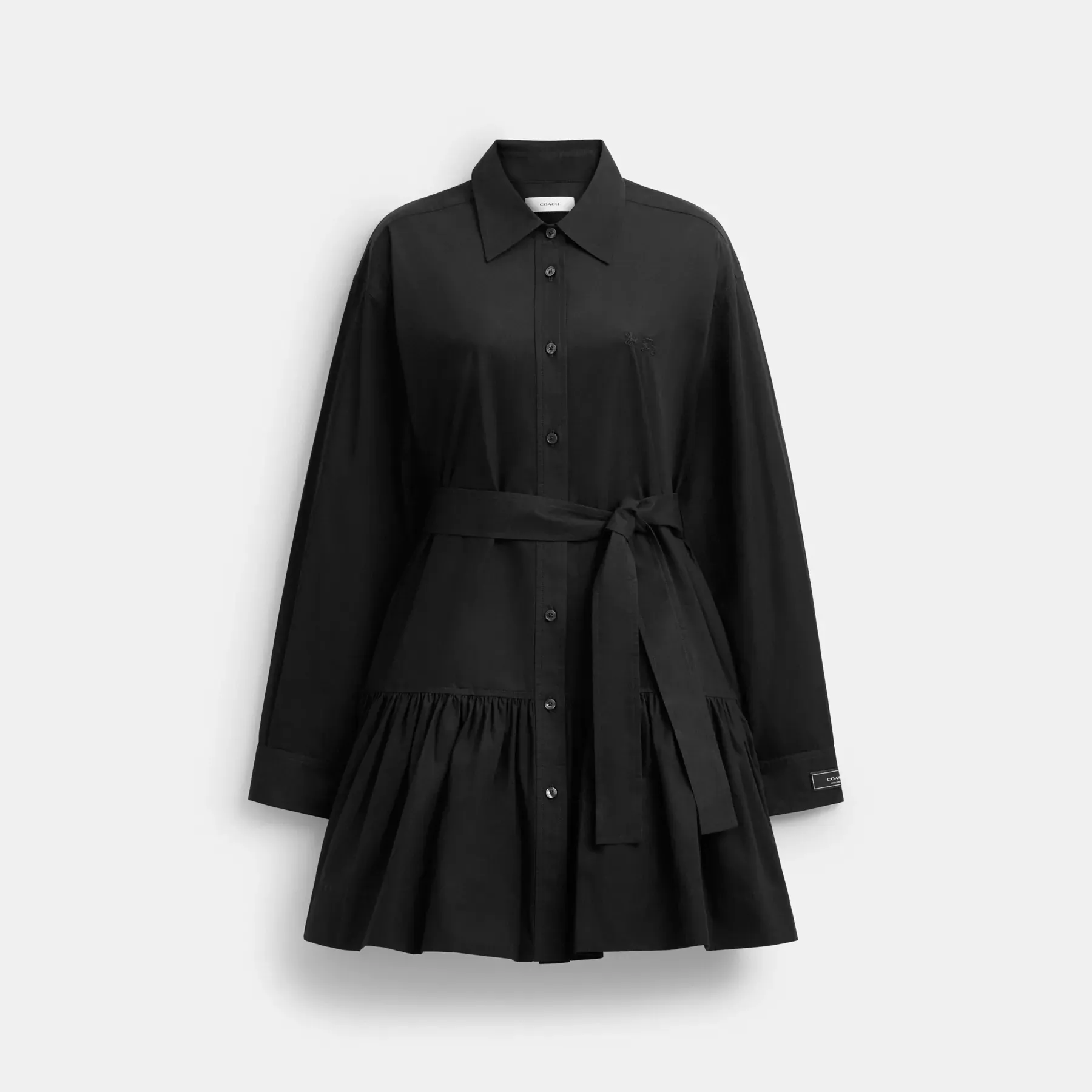 Shirt Dress In Organic Cotton Black