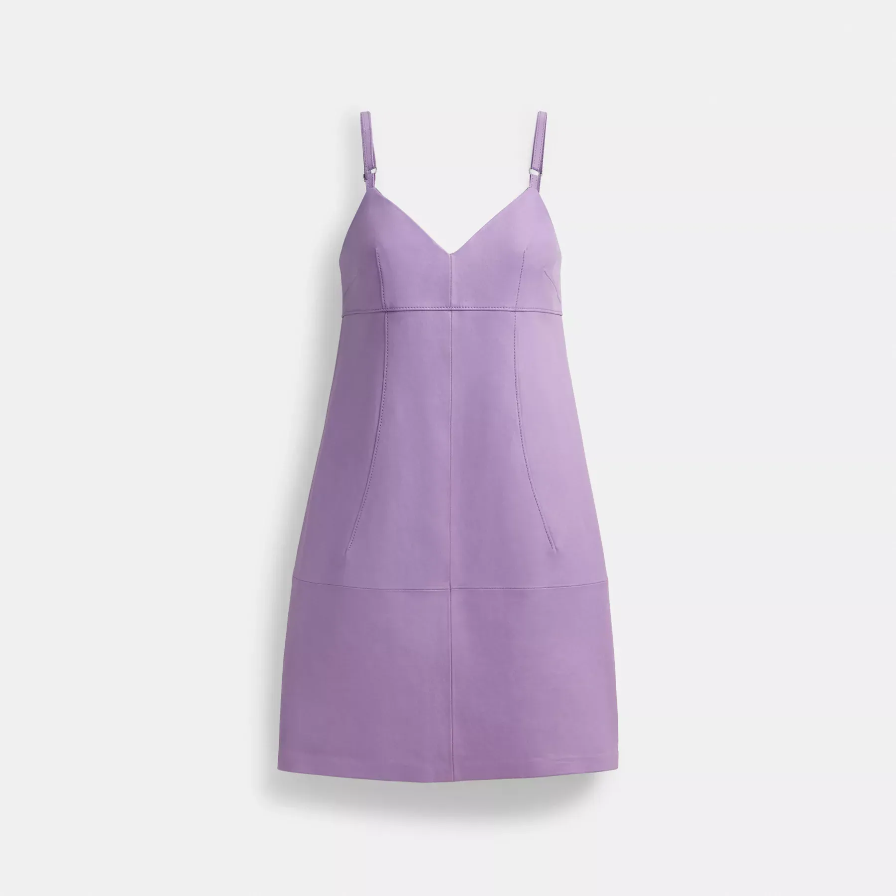 Short Leather Dress Purple