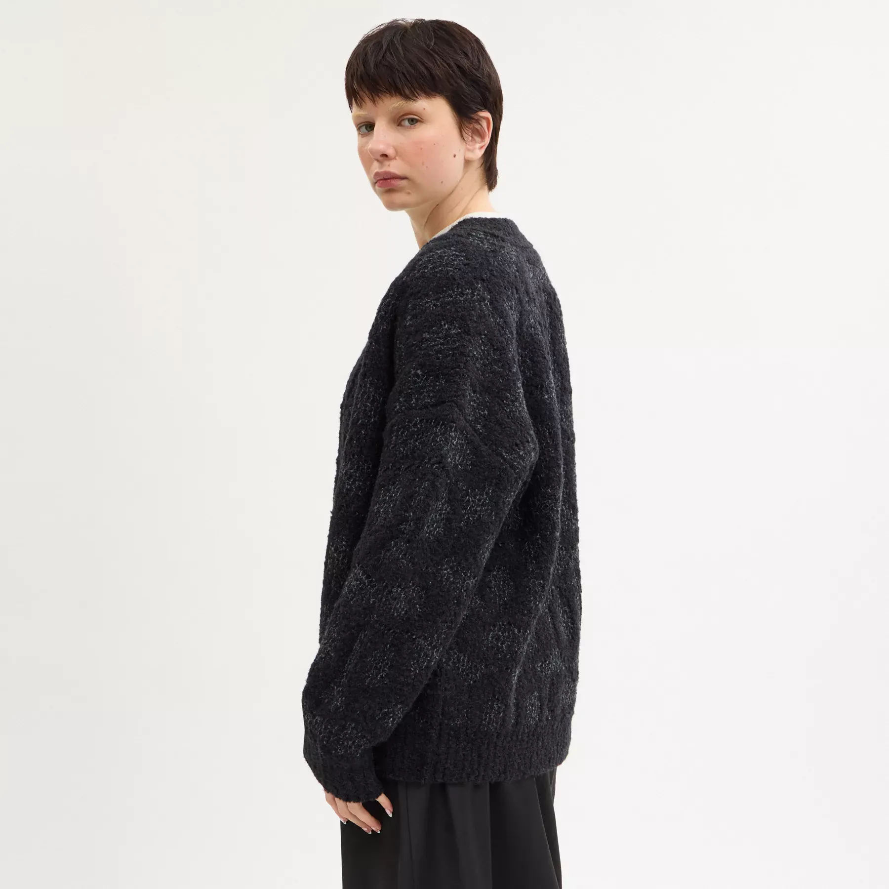 Signature Cardigan Charcoal Signature Signature Cardigan Charcoal Signature