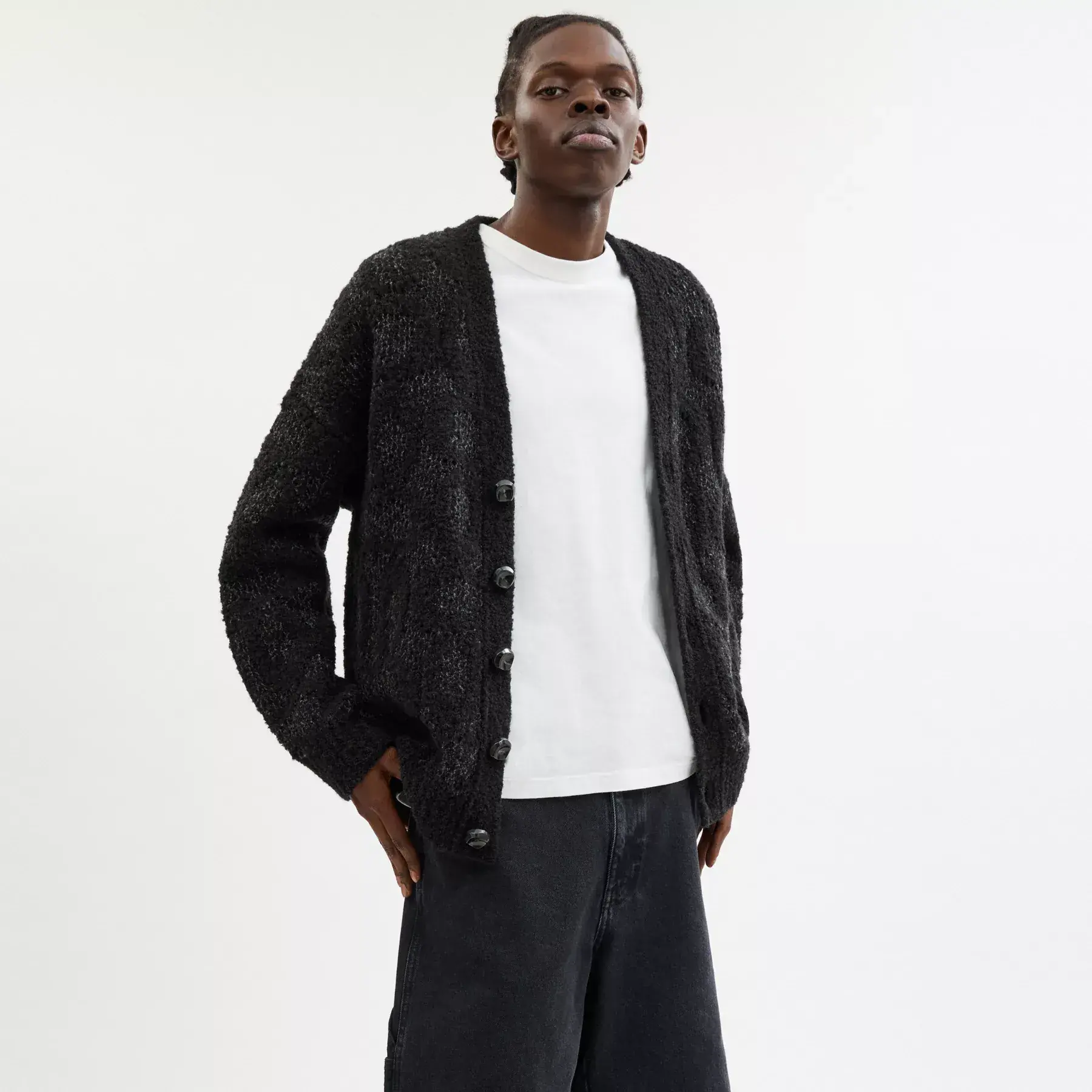 Signature Cardigan Charcoal Signature Signature Cardigan Charcoal Signature