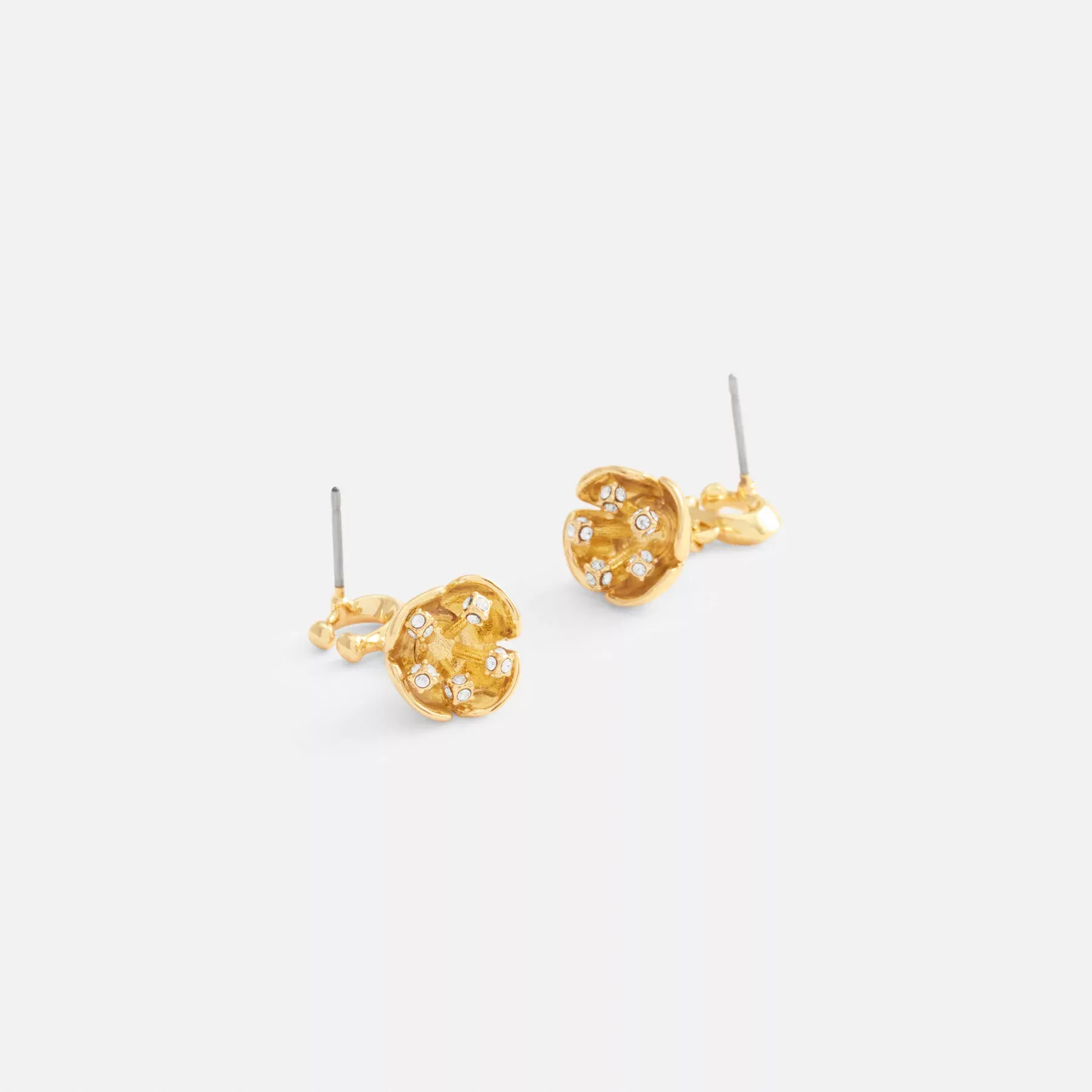 Signature Flower Drop Earrings Gold Signature Flower Drop Earrings Gold