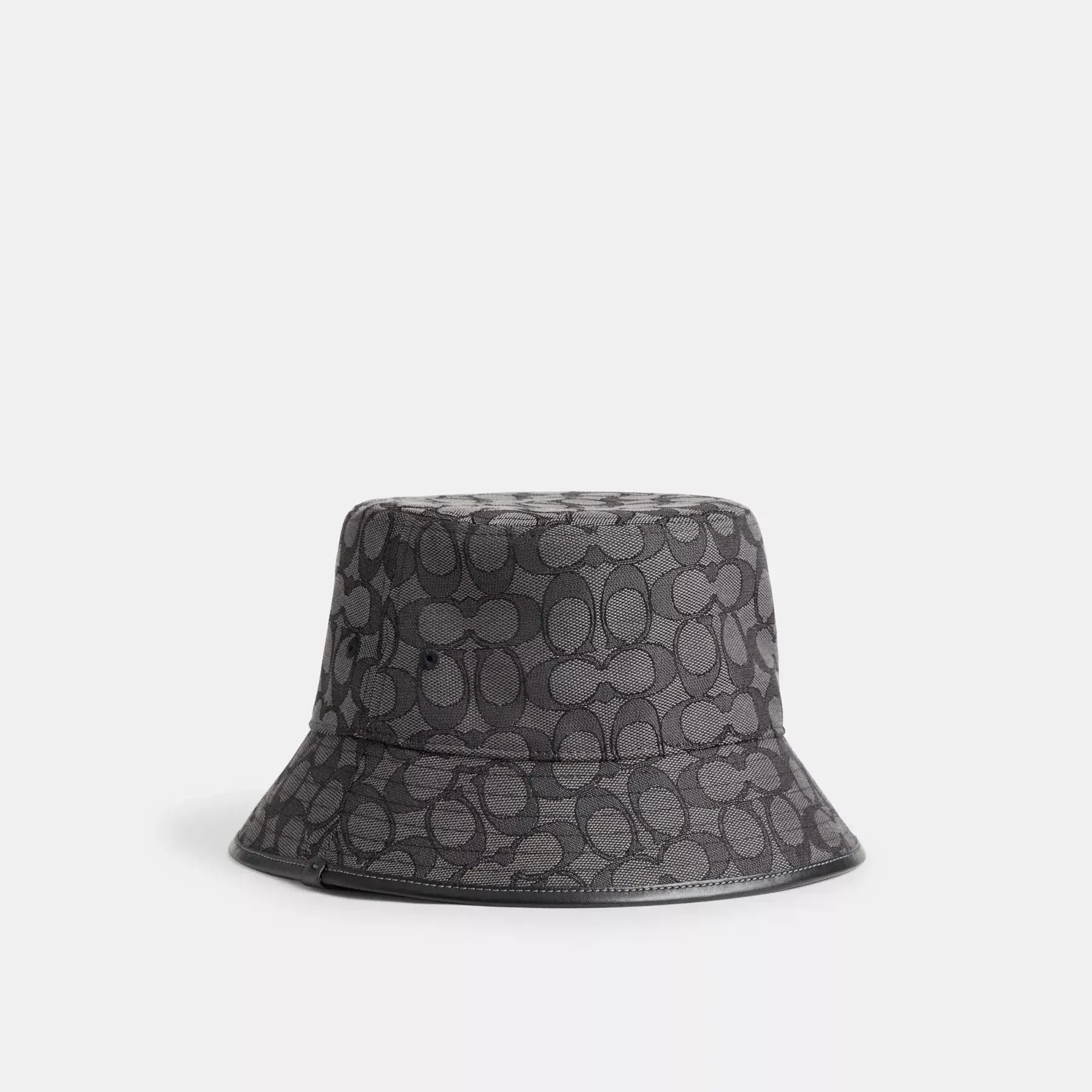 Signature Jacquard Bucket Hat Charcoal