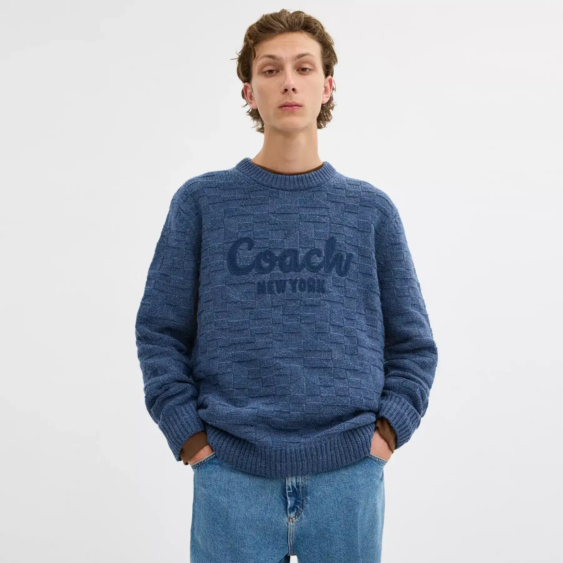 Signature Knit Crewneck Indigo Blue